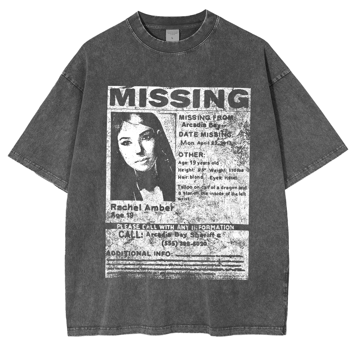 Life is Strange - Rachel's Missing Poster Unisex Washed T-Shirt