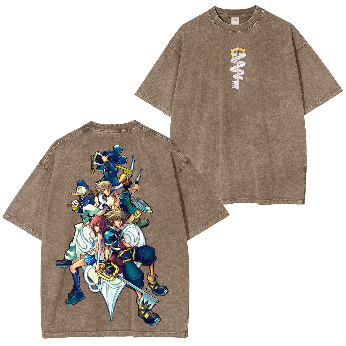 Kingdom Hearts  Unisex Washed T-Shirt