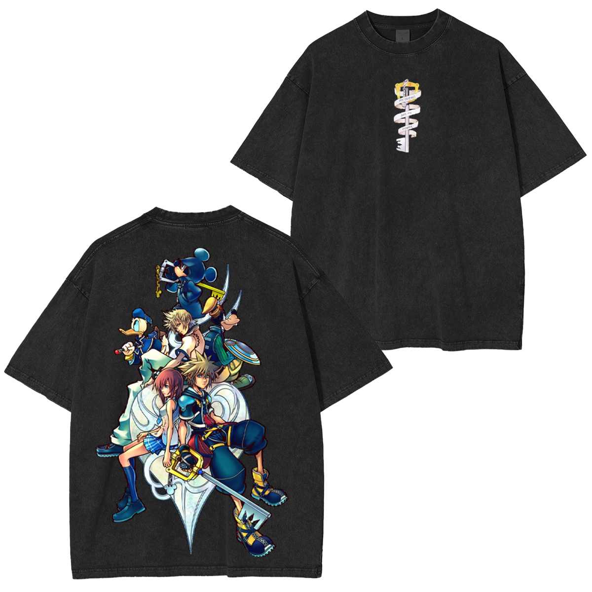 Kingdom Hearts  Unisex Washed T-Shirt