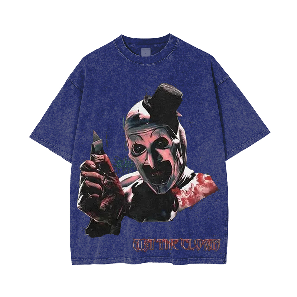 Horror Art The Clown Unisex Washed T-Shirt