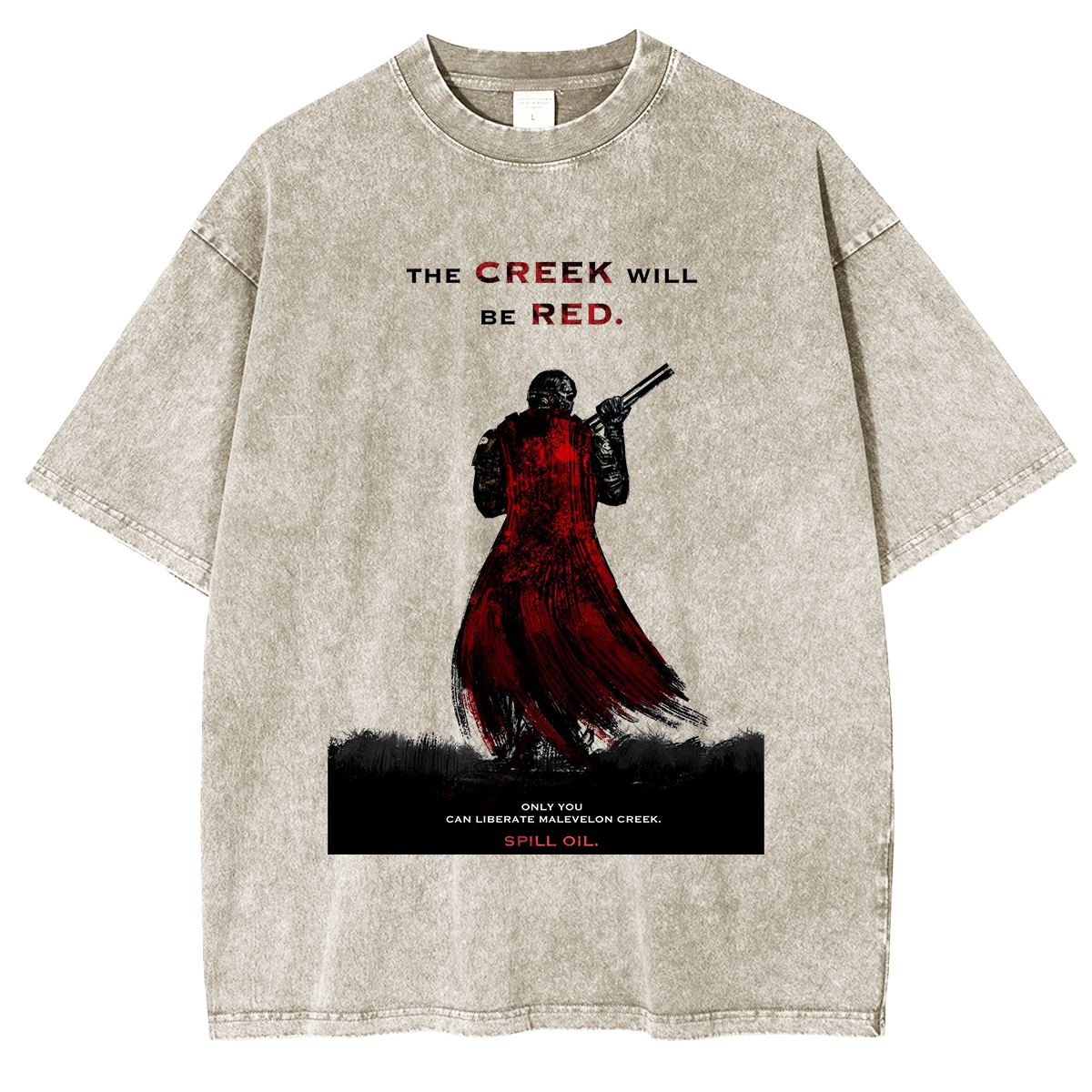The Creek Will Be Red - Helldivers 2 Unisex Washed T-Shirt