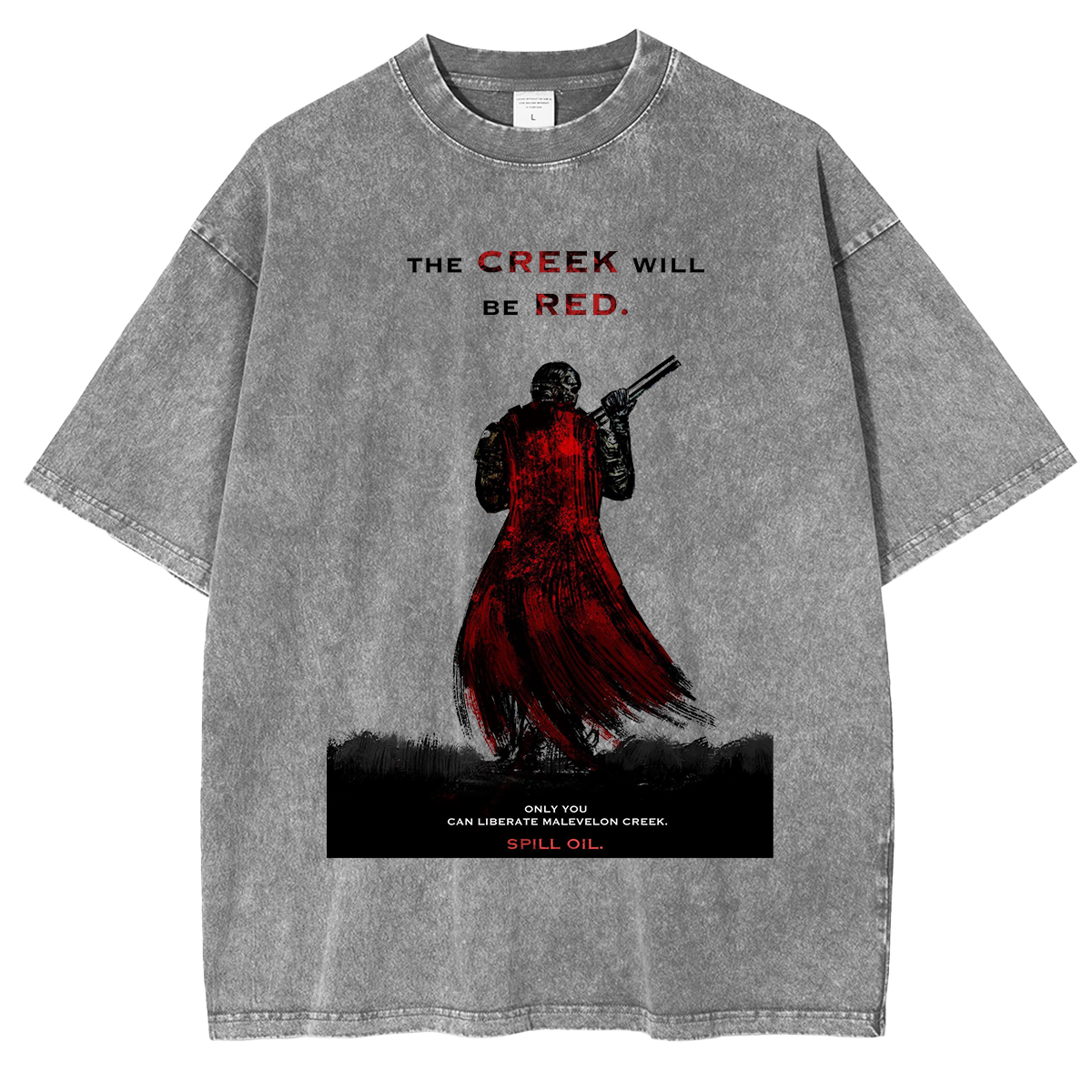 The Creek Will Be Red - Helldivers 2 Unisex Washed T-Shirt