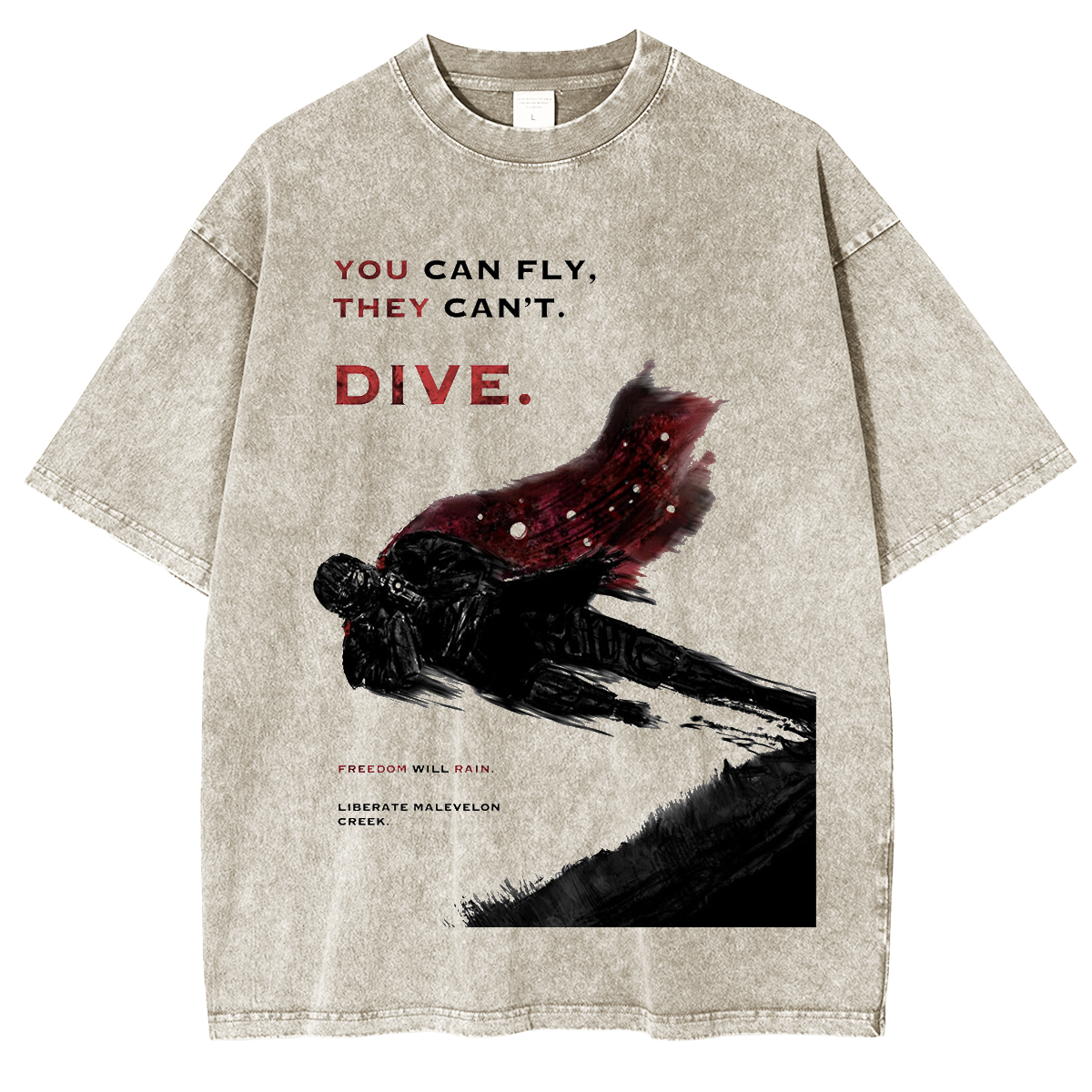 Dive- Helldivers 2 Unisex Washed T-Shirt