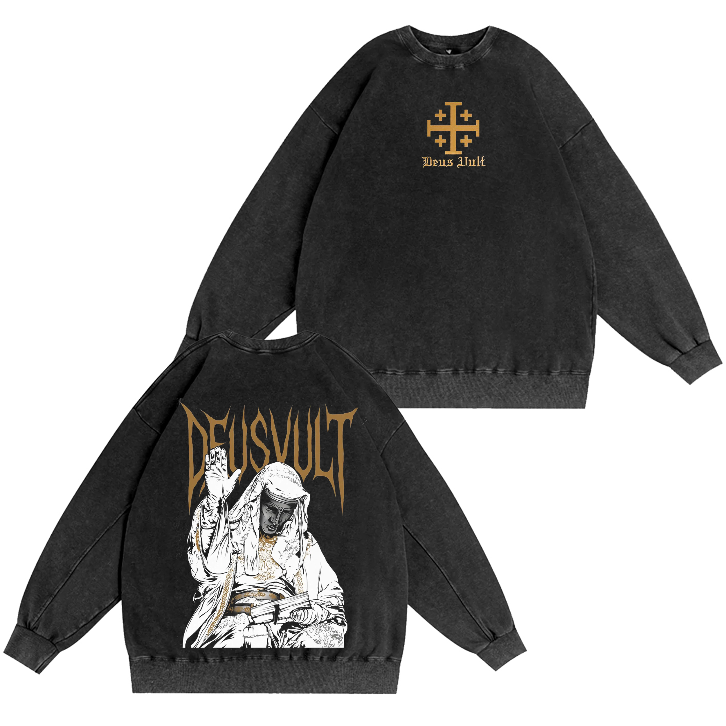 Deus Vult,Vintage Crusader T-shirt/Crewneck/Hoodie