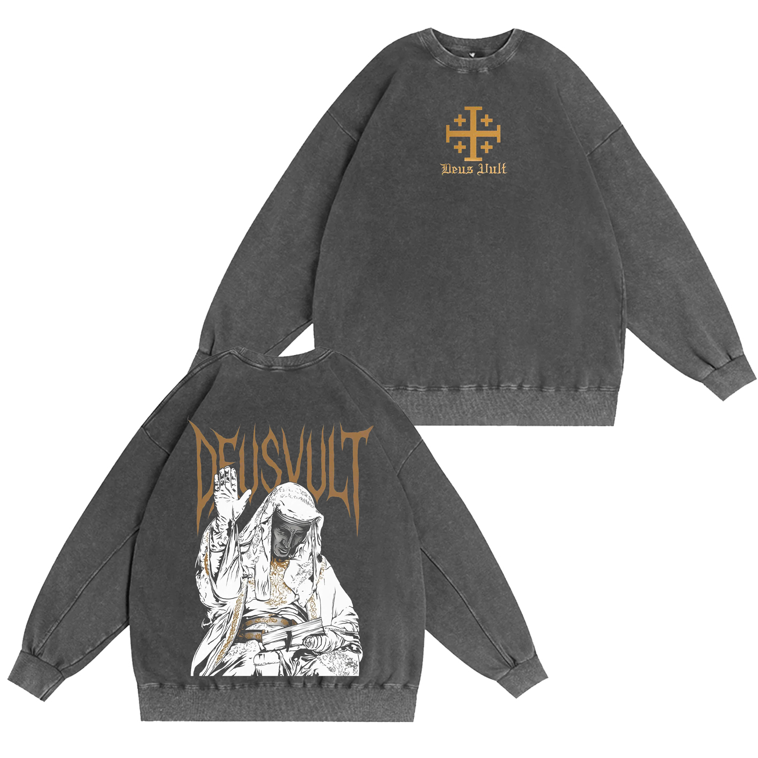 Deus Vult,Vintage Crusader T-shirt/Crewneck/Hoodie
