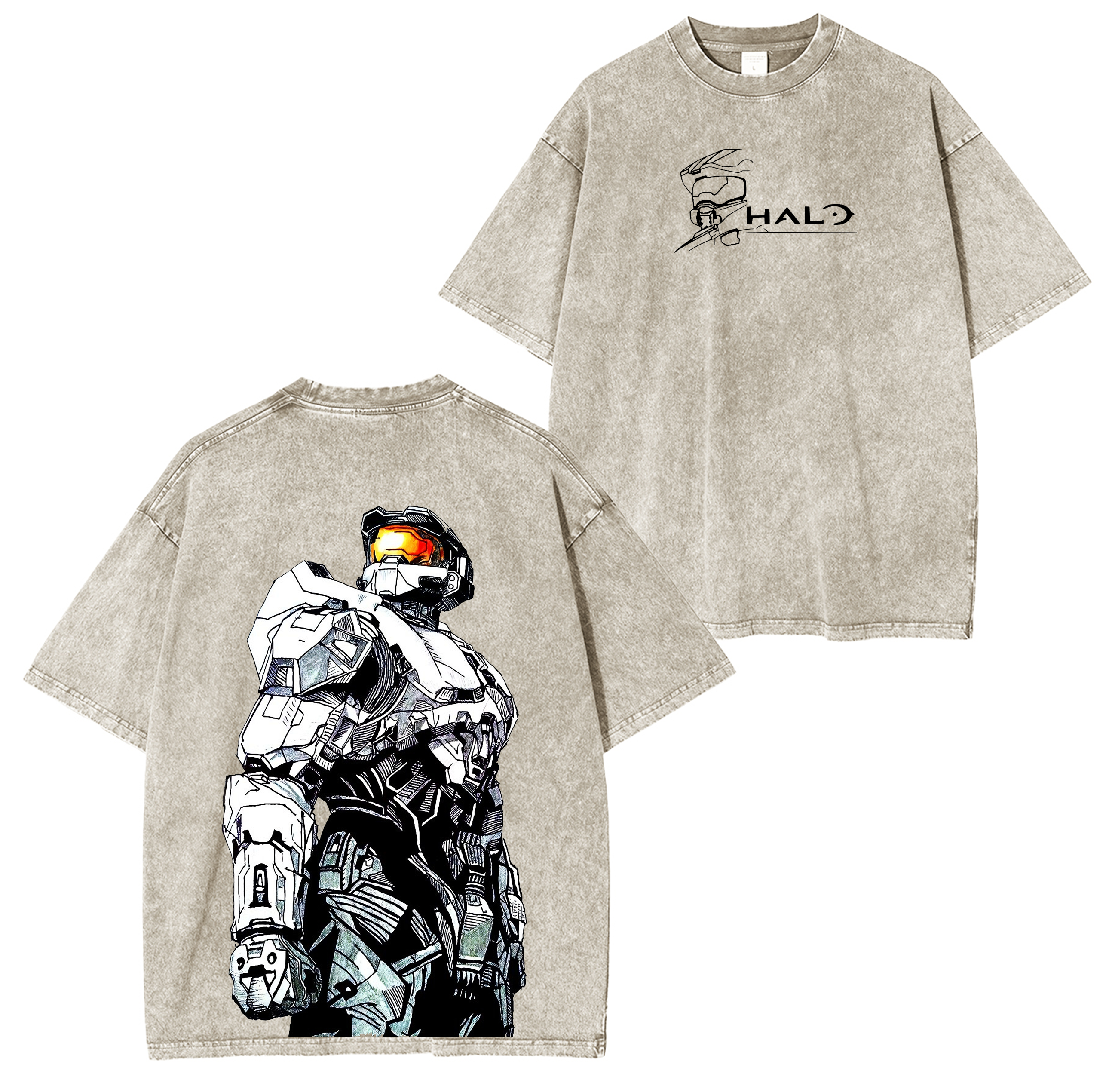 Halo,Master Chief Washed T-shirt/Crewneck/Hoodie