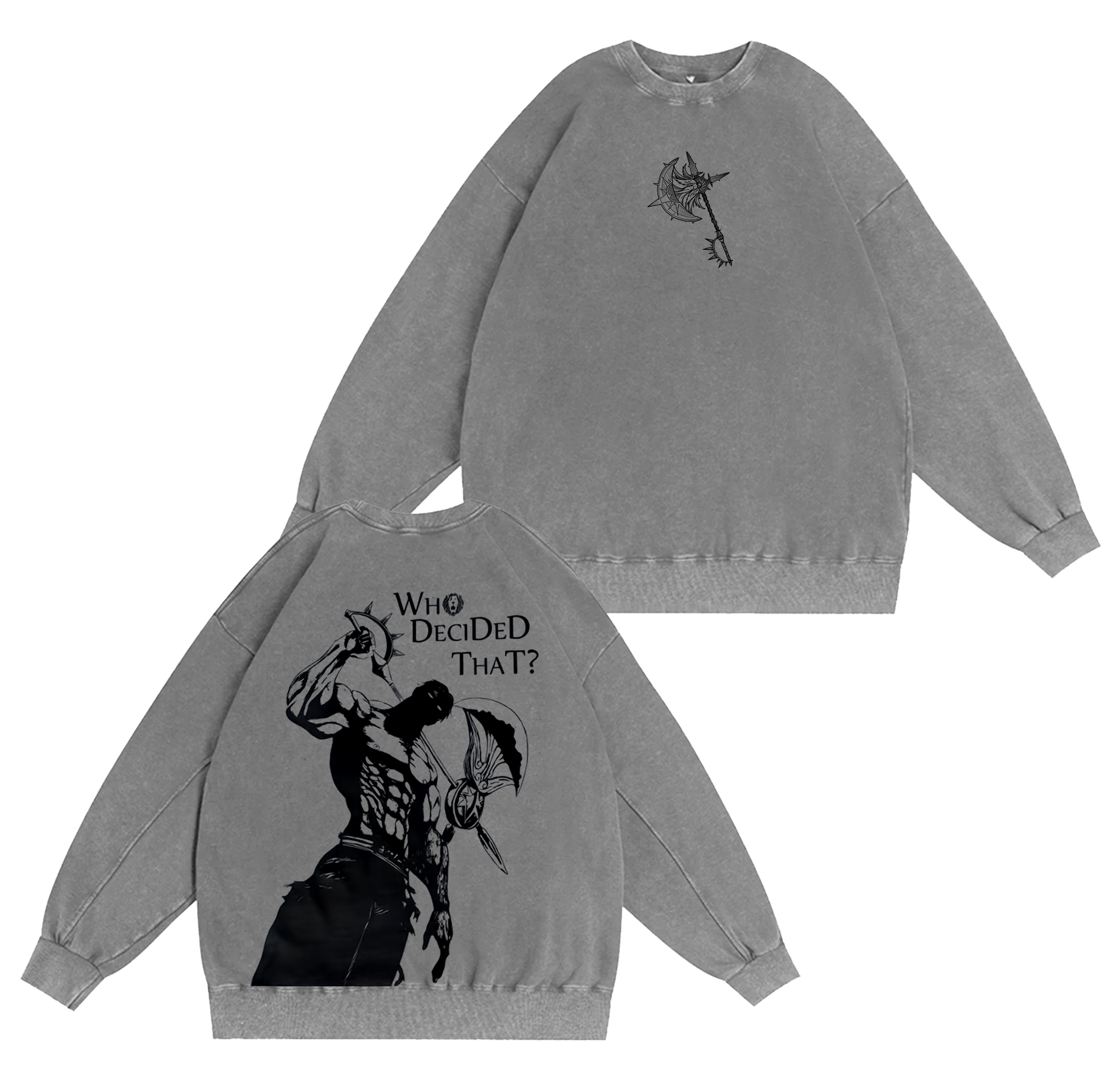 Escanor,"Who decided that?"Washed T-shirt/Crewneck/Hoodie