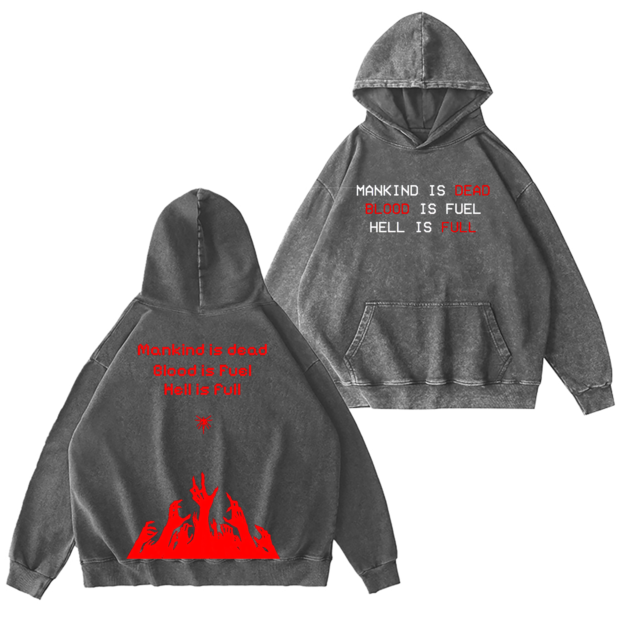 Mankind is dead blood is fuel hell is full,UlTrakill Game Washed T-shirt/Crewneck/Hoodie