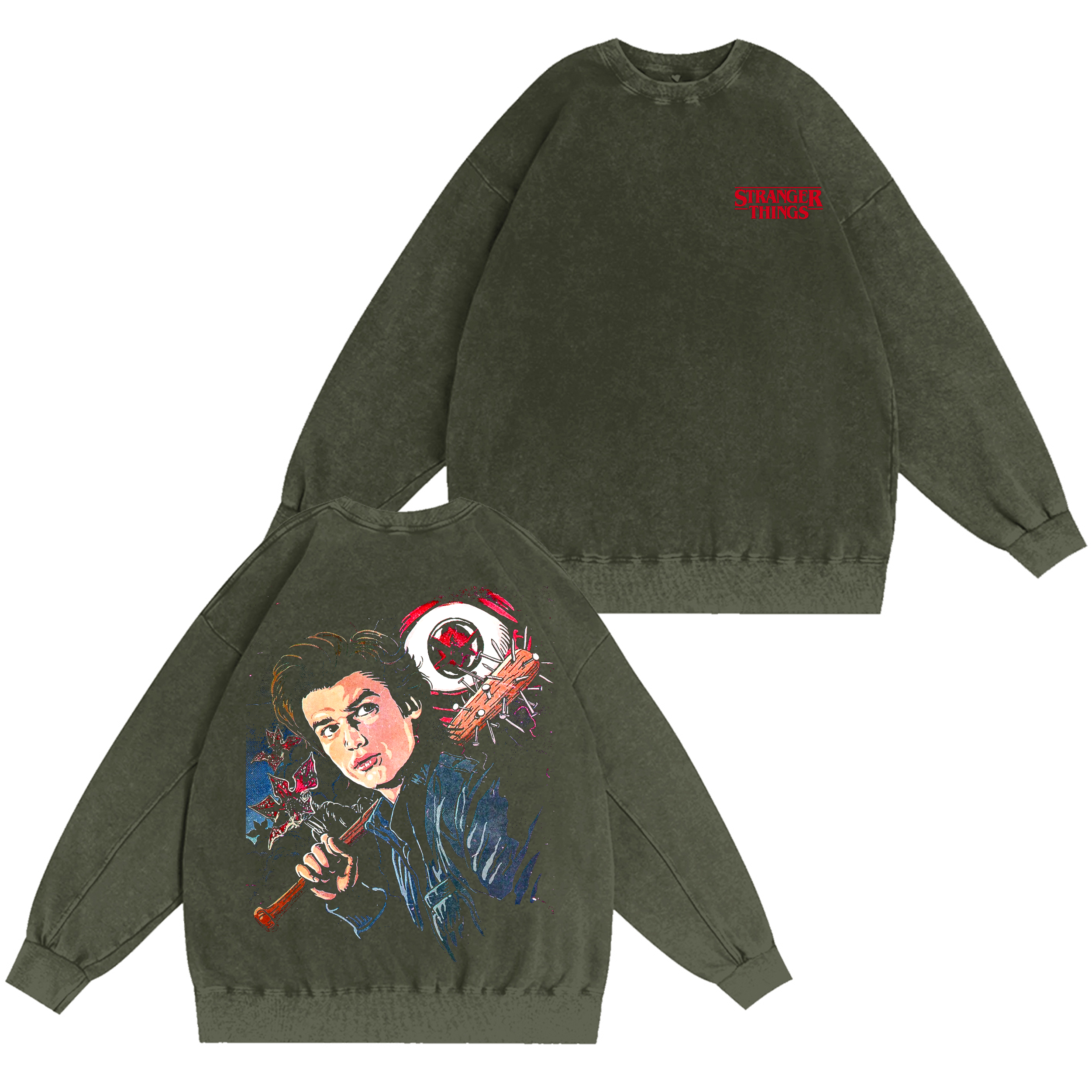 Stranger Things Steve Harrington Washed T-shirt/Crewneck/Hoodie