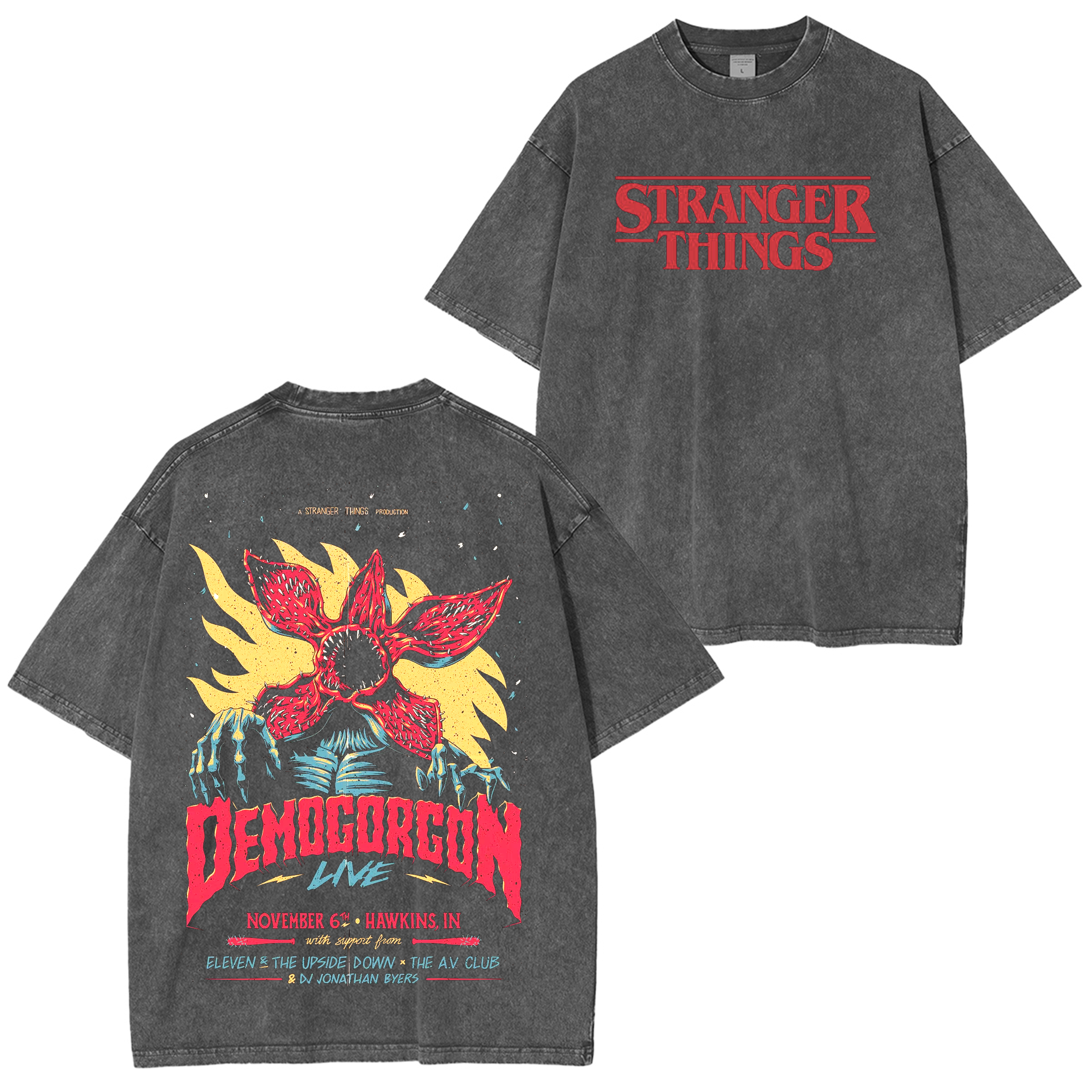 Stranger Things 5  Washed T-shirt/Crewneck/Hoodie