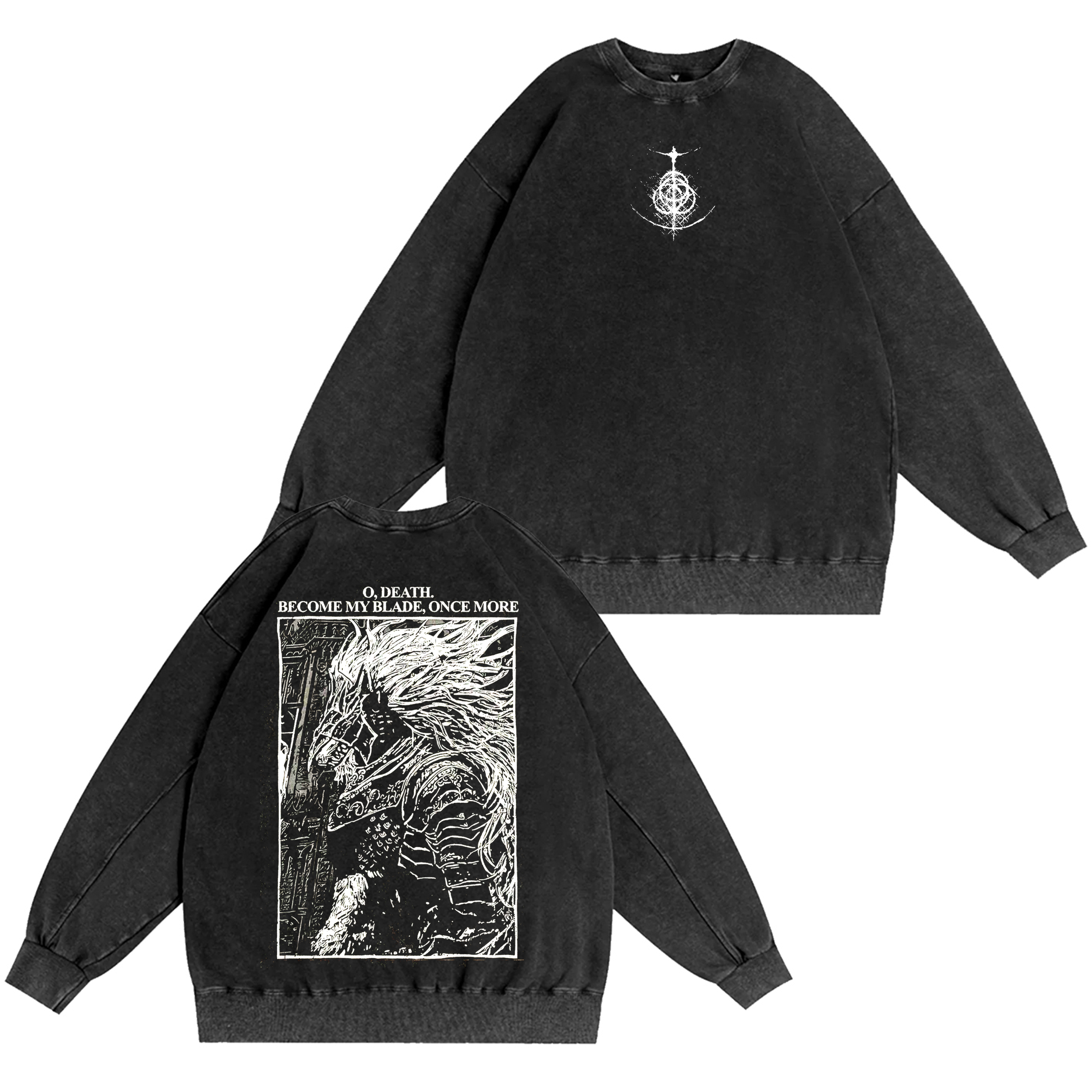 Maliketh,Elden Ring Washed T-shirt/Crewneck/Hoodie