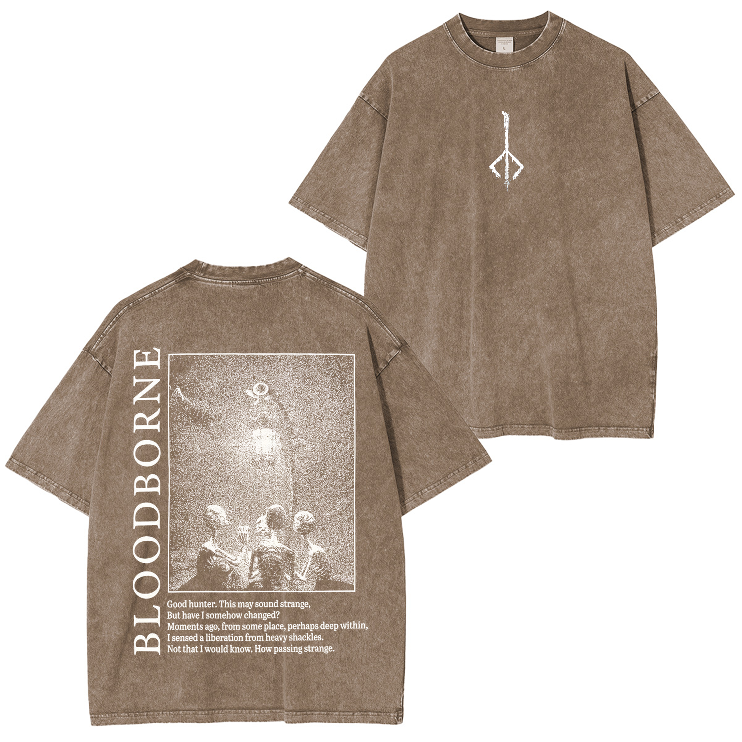 Bloodborne-Hunter and Lamp Messengers Washed T-shirt/Crewneck/Hoodie