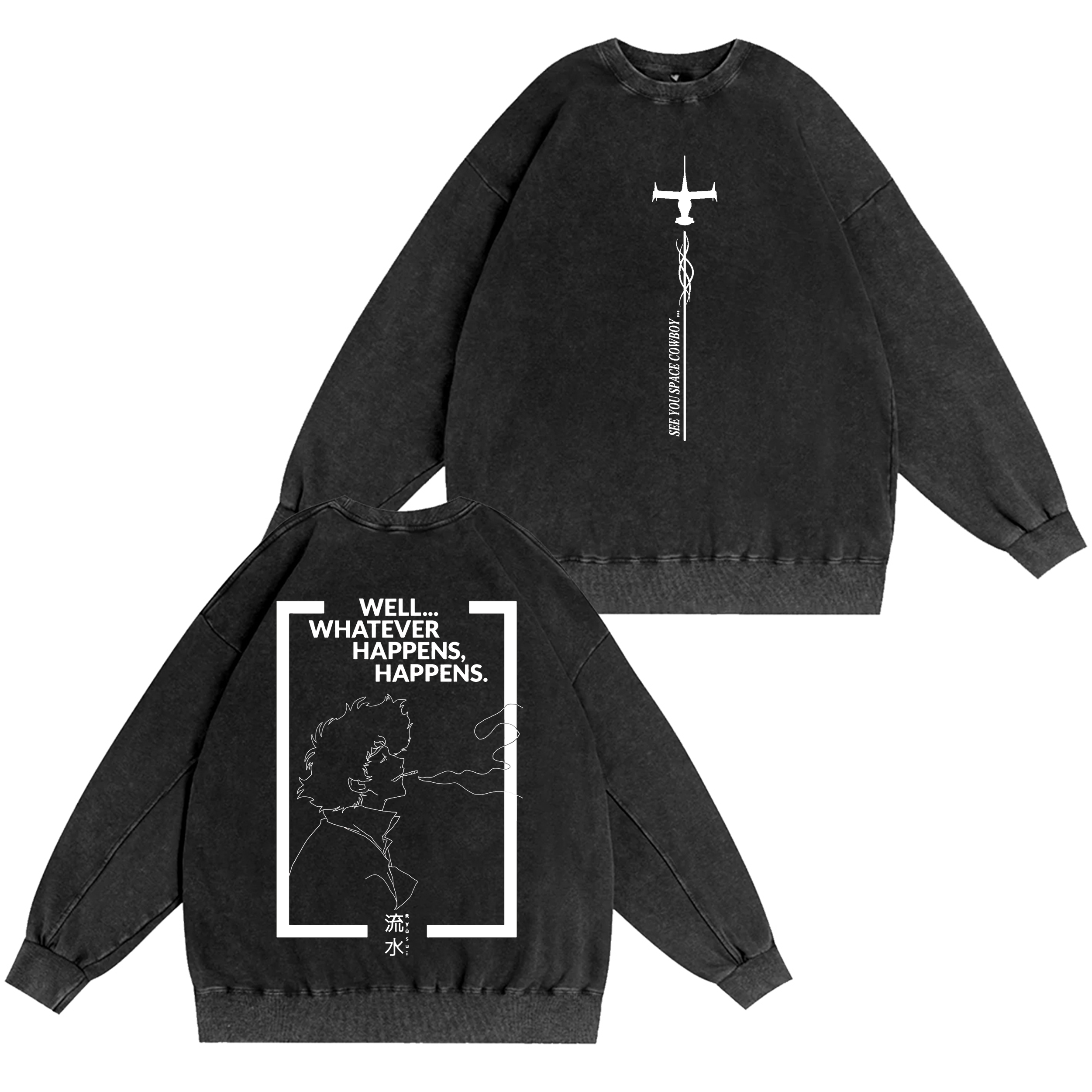 Cowboy Bebop Whatever Happens Washed T-shirt/Crewneck/Hoodie