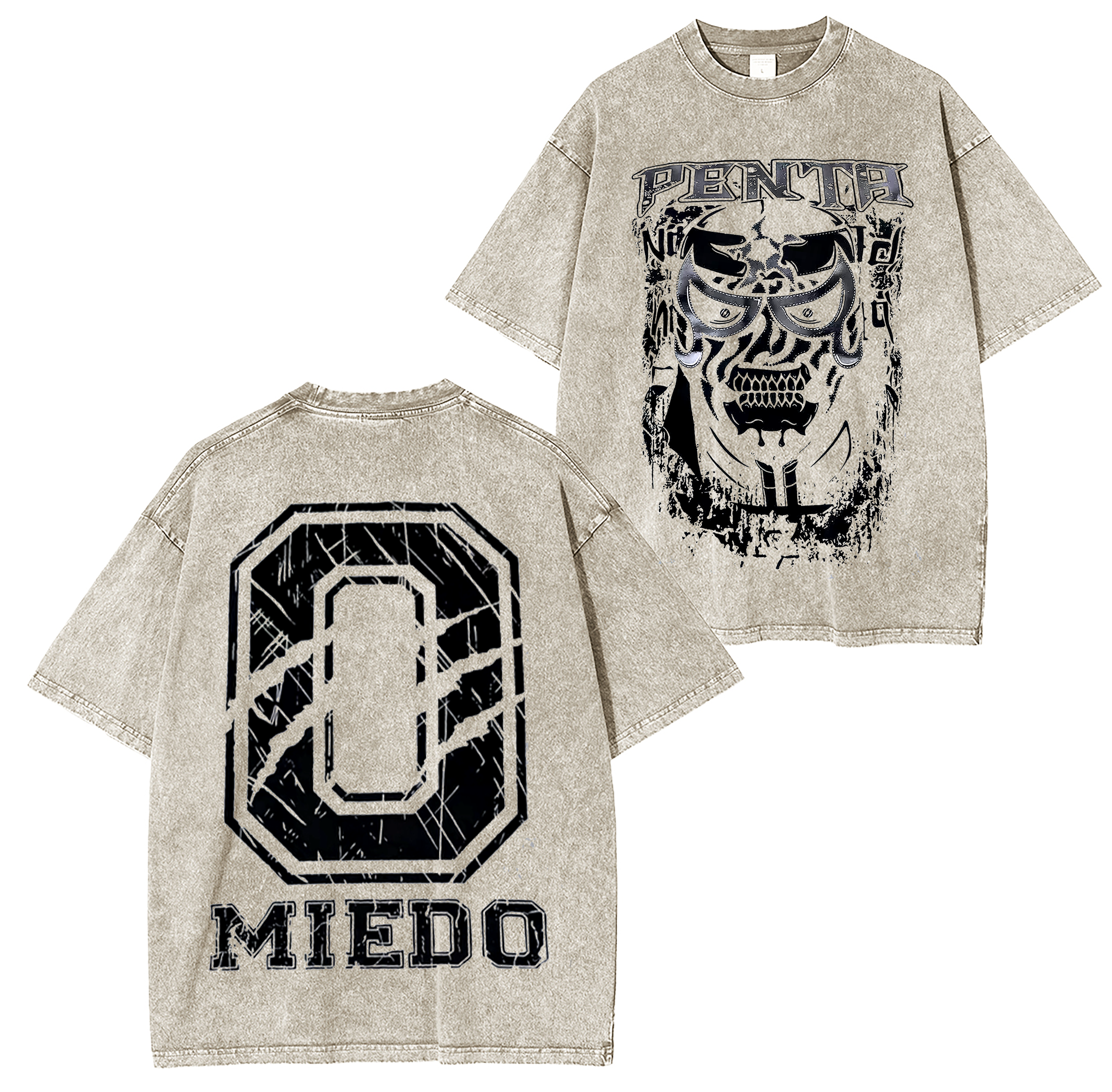Vintage Penta El Zero Miedo Graphic Washed T-shirt/Crewneck/Hoodie