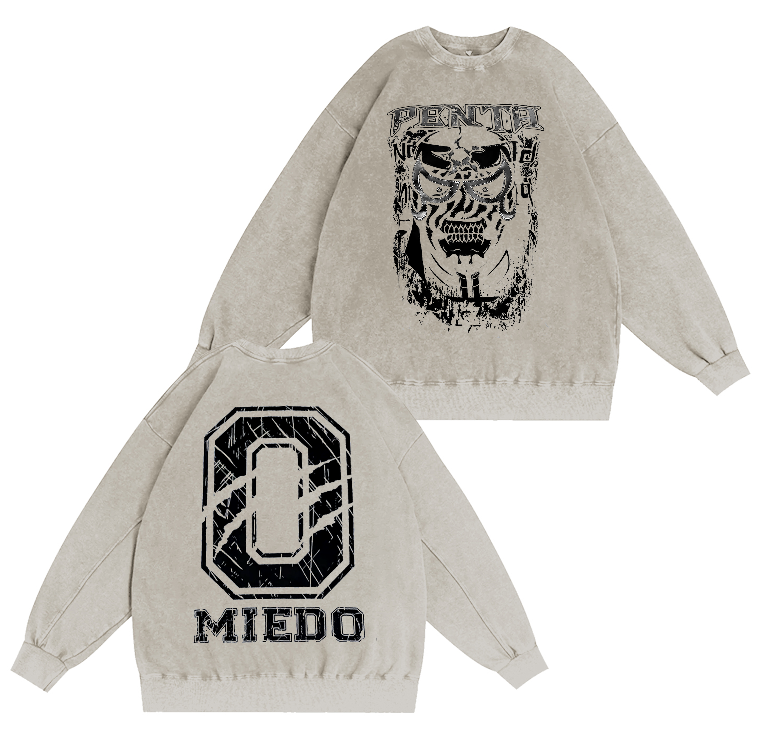 Vintage Penta El Zero Miedo Graphic Washed T-shirt/Crewneck/Hoodie
