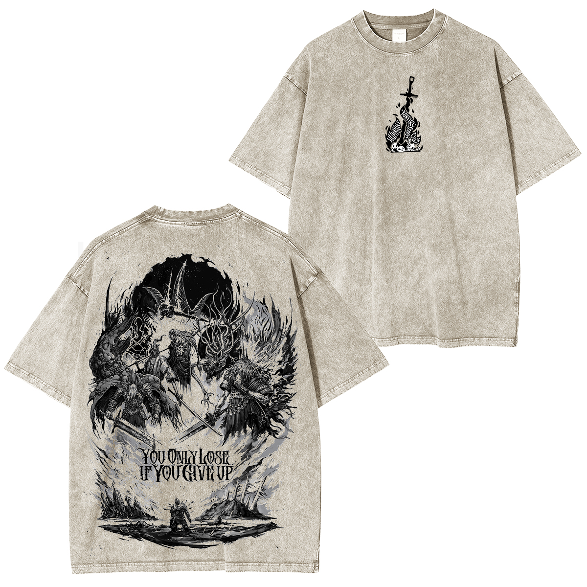 Dark Souls  Elden Ring  Vintage Washed Unisex T-Shirt