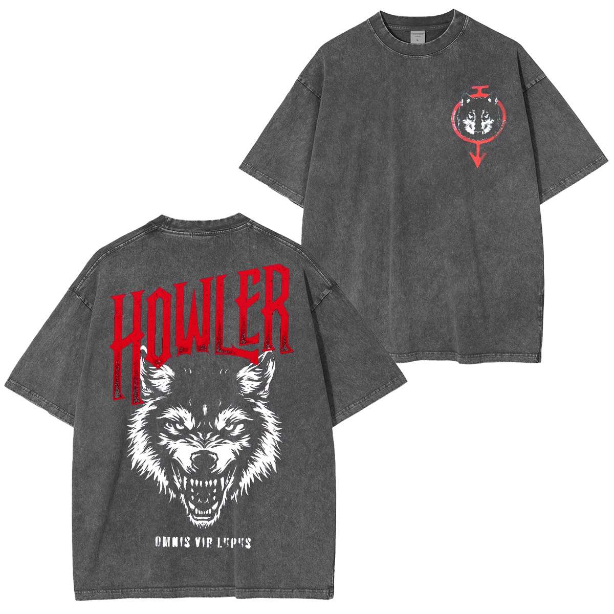 Vintage Howler Red Rising Heavy Metal SUnisex Washed T-Shirt