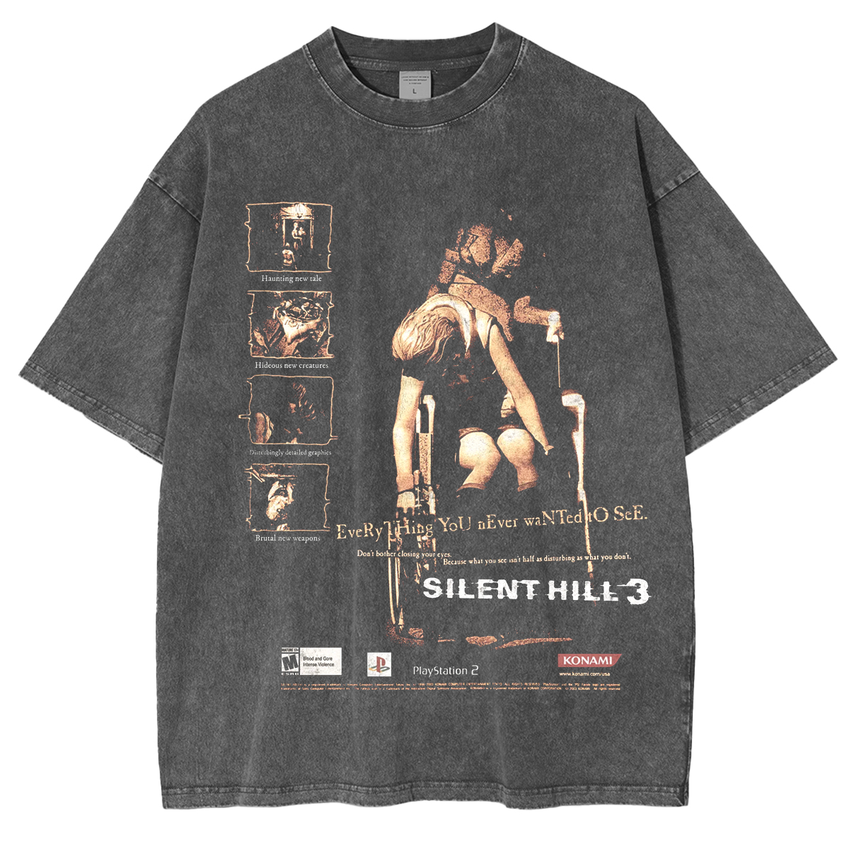 Silent Hill 3 Poster Design Unisex Washed T-Shirt