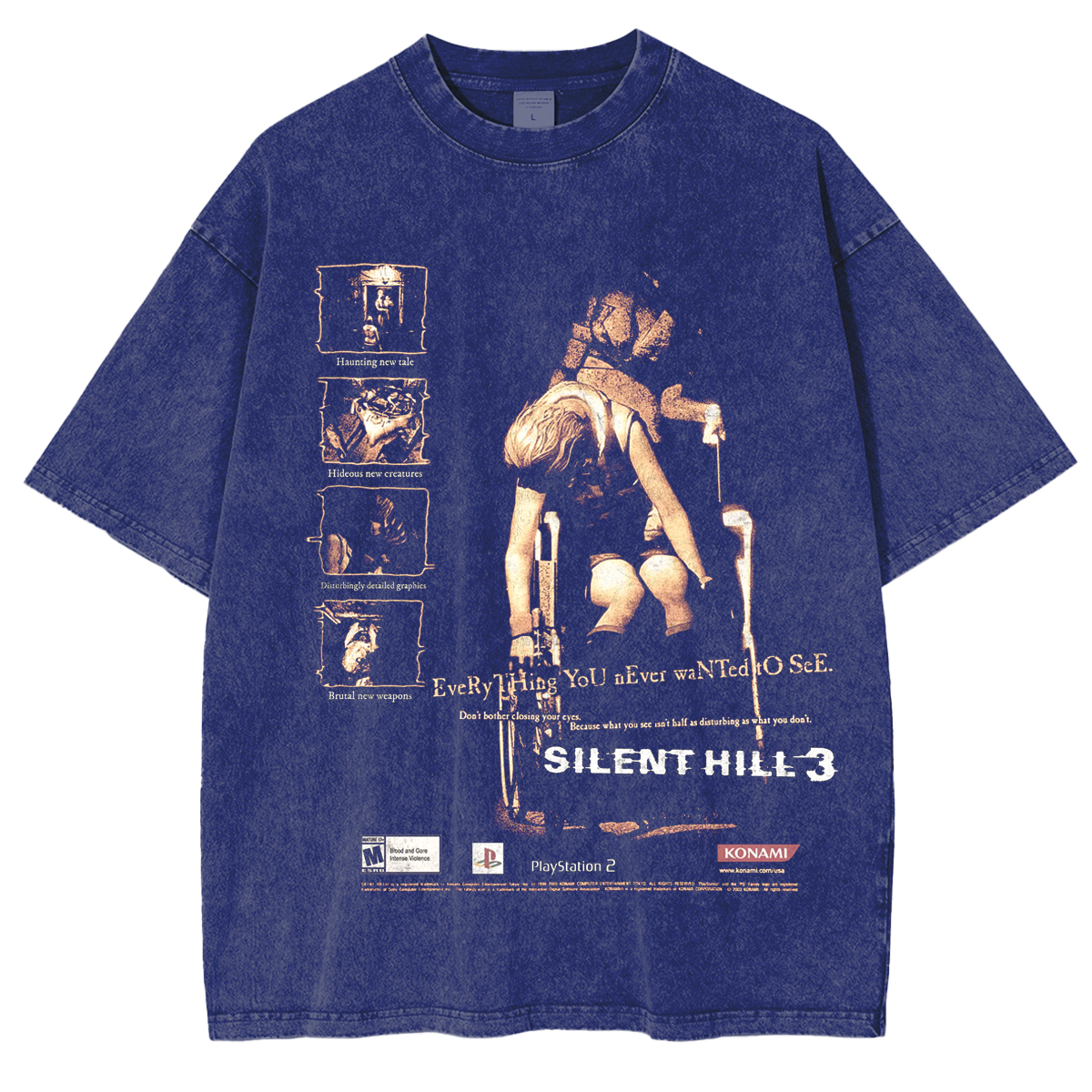 Silent Hill 3 Poster Design Unisex Washed T-Shirt