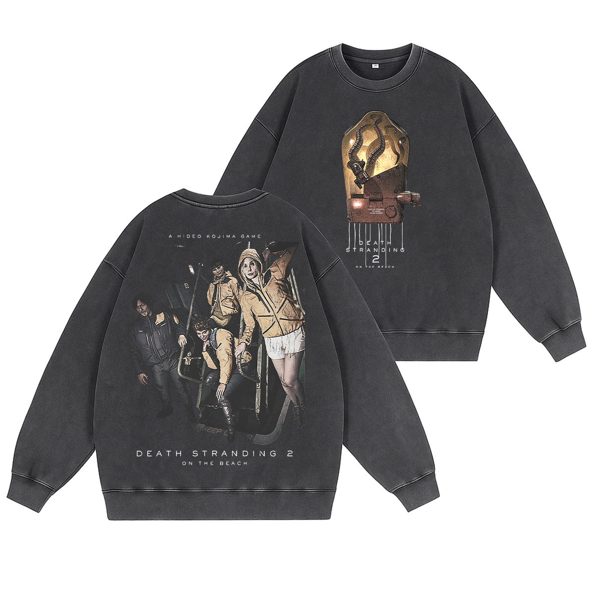 Death Stranding 2 Unisex Washed Crewneck Sweatshirt