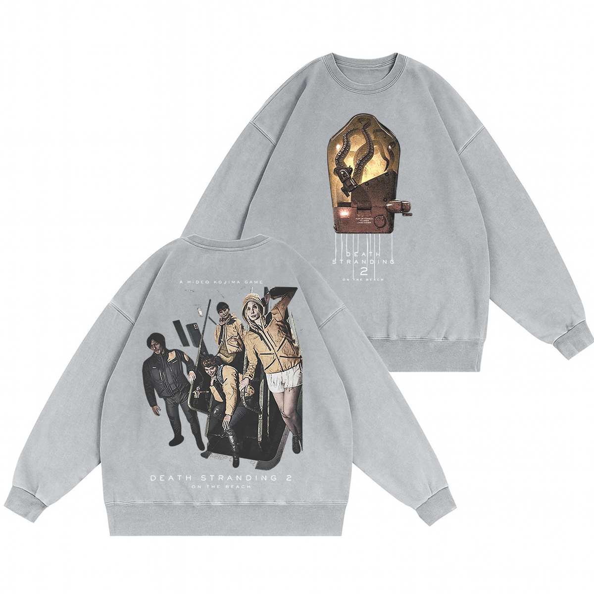 Death Stranding 2 Unisex Washed Crewneck Sweatshirt