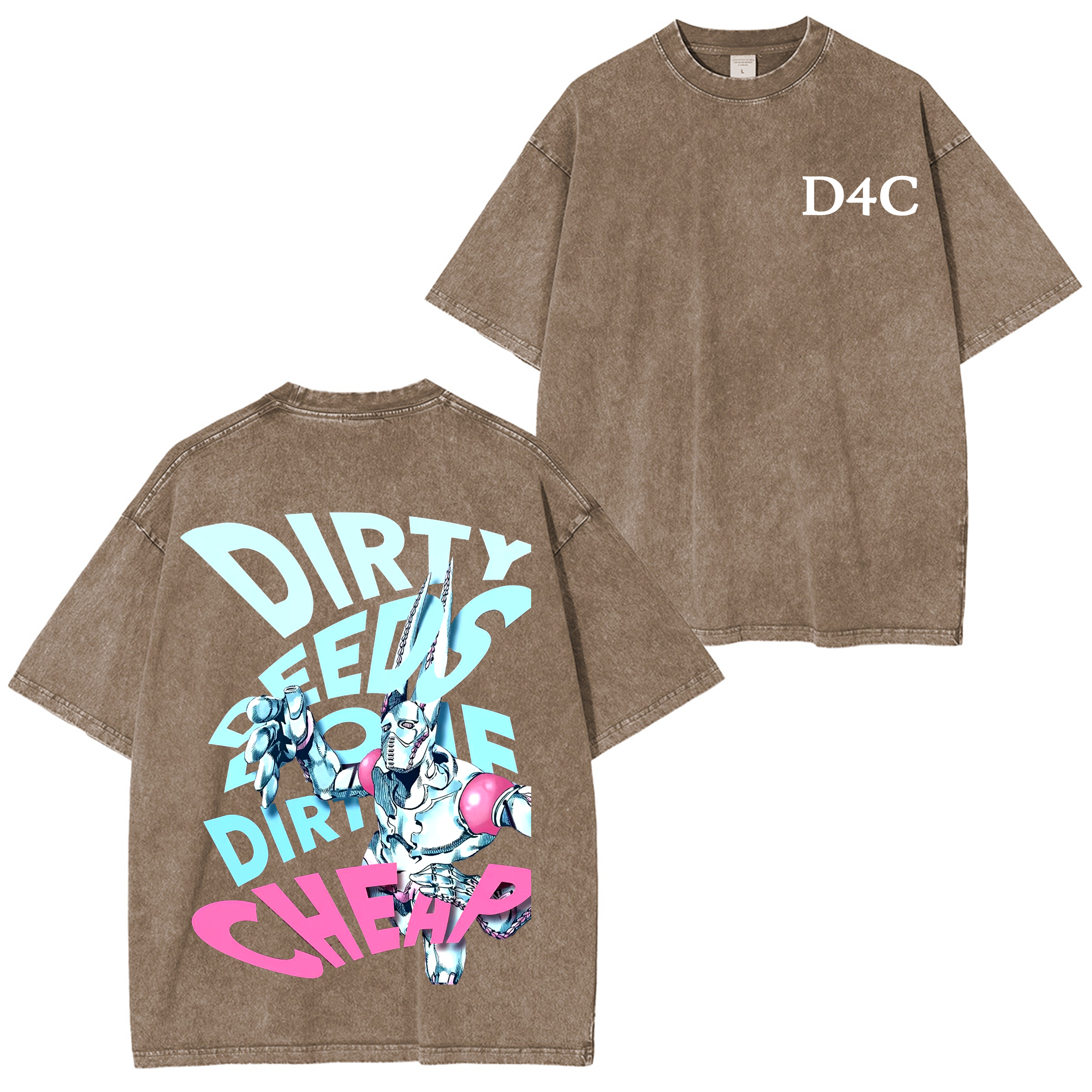 D4C,JoJos Bizarre Adventure Washed T-shirt/Crewneck/Hoodie