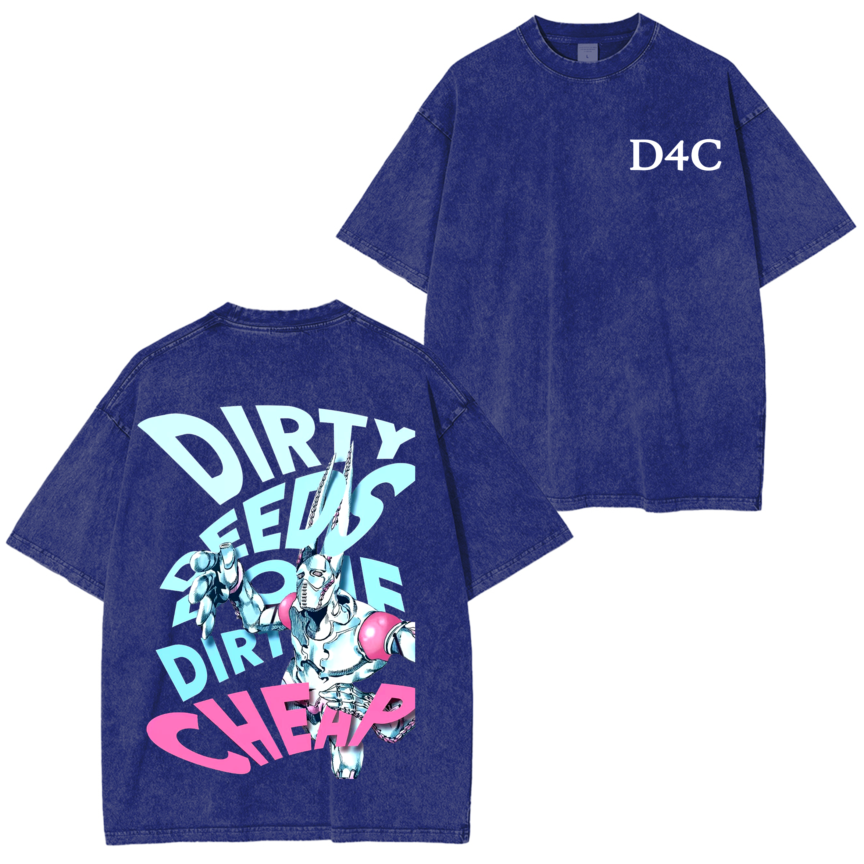 D4C,JoJos Bizarre Adventure Washed T-shirt/Crewneck/Hoodie
