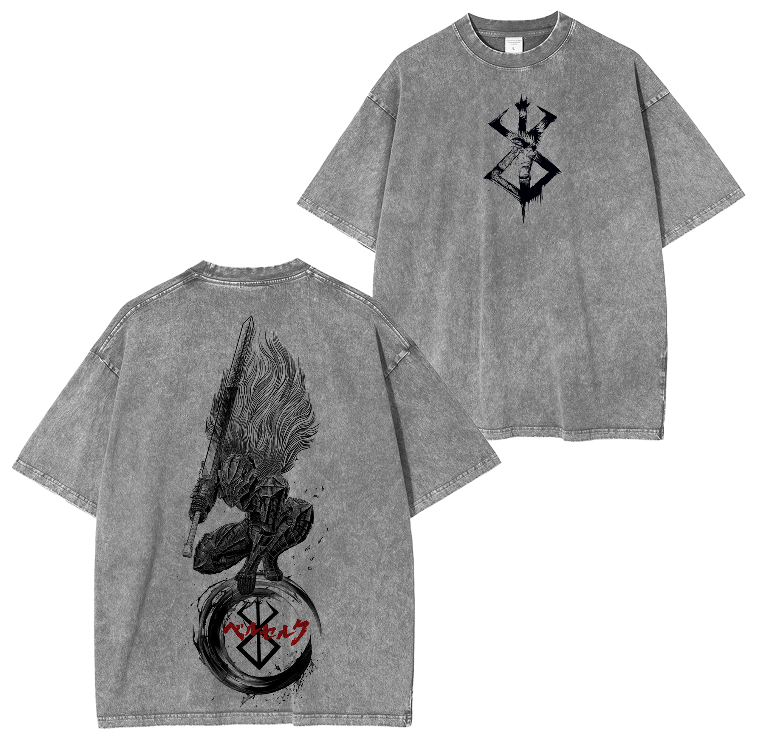 Guts-Berserk Anime Washed T-shirt/Crewneck/Hoodie