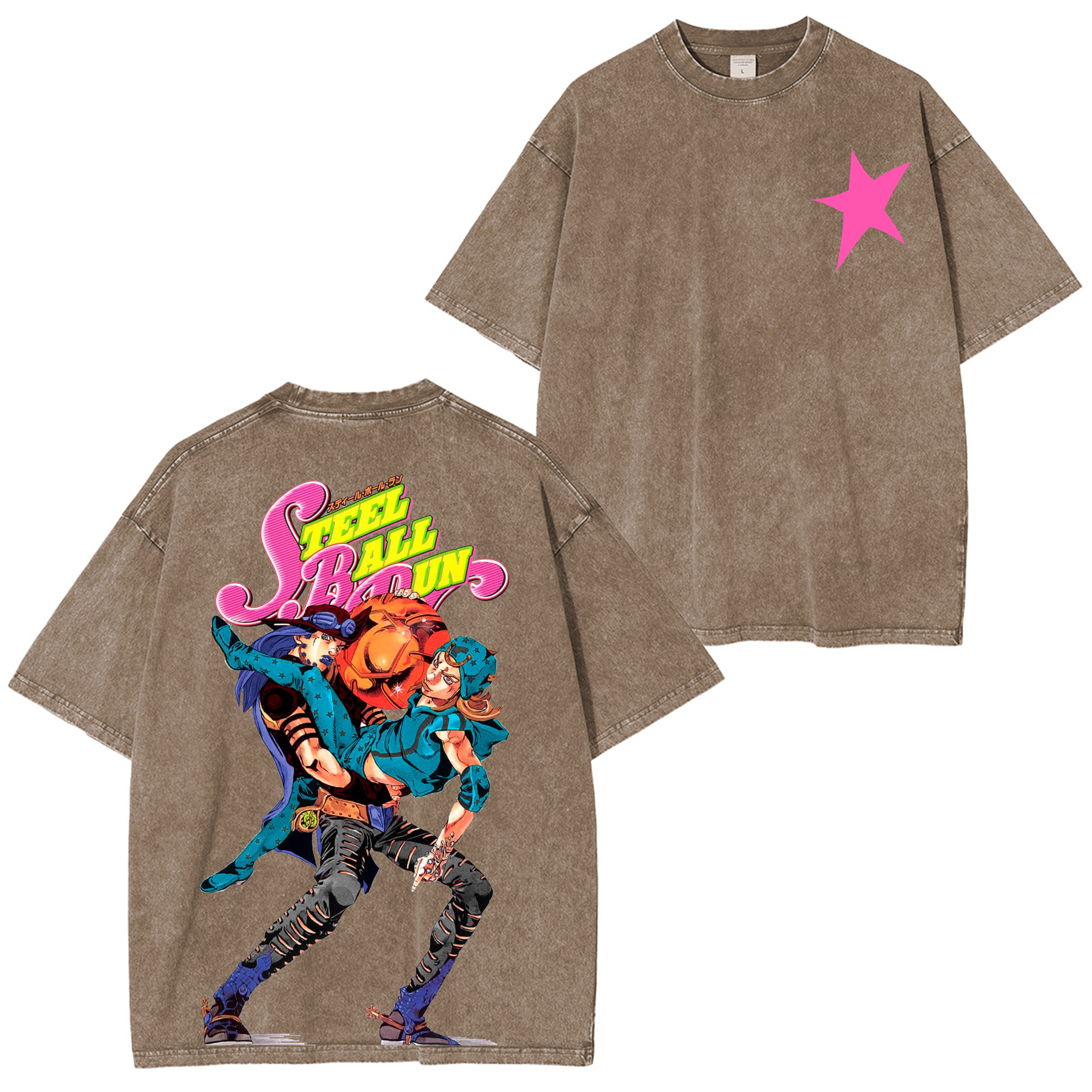 Steel Ball Run,Jojo Anime  Washed T-shirt/Crewneck/Hoodie