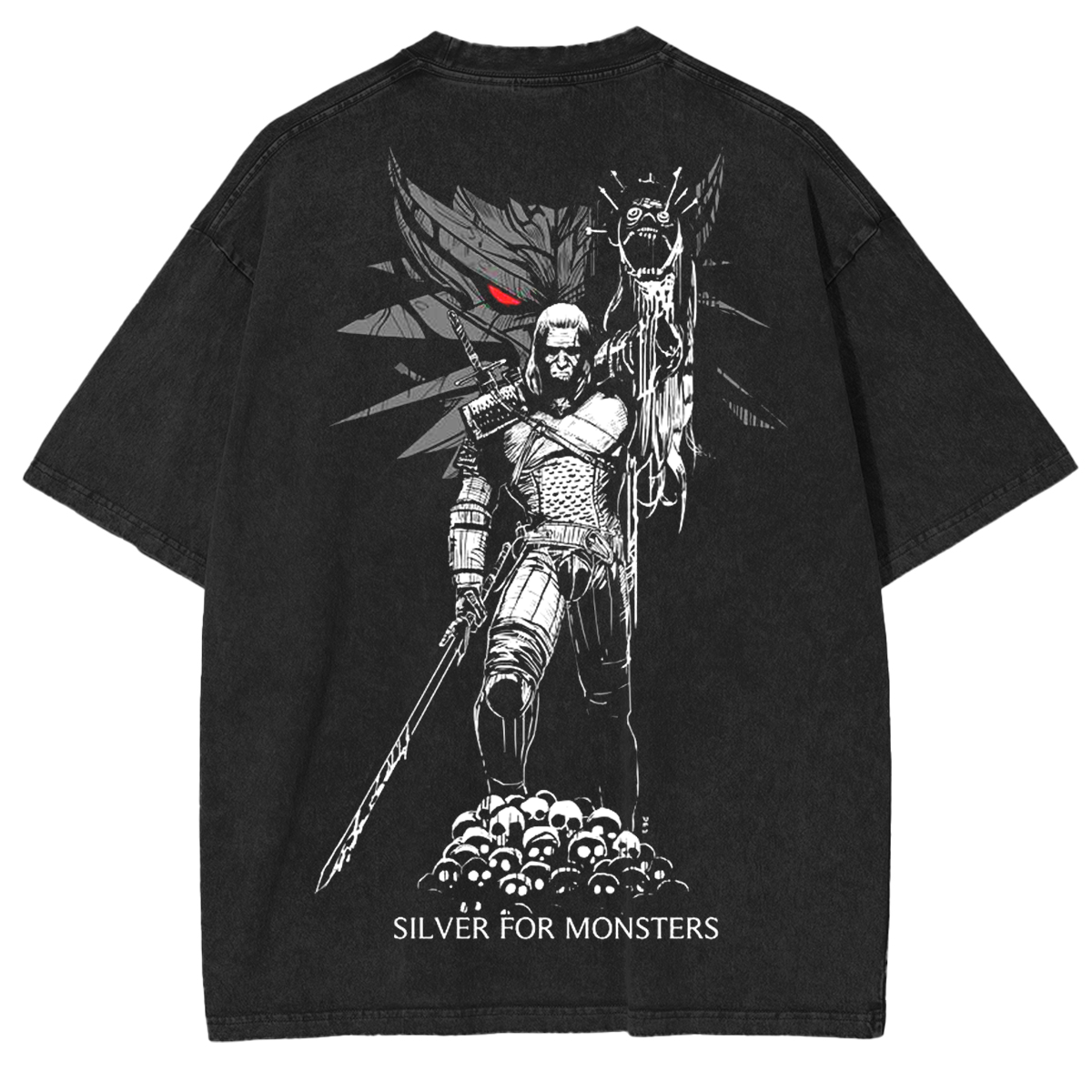 The Witcher Silver for Monsters Unisex Washed T-Shirt
