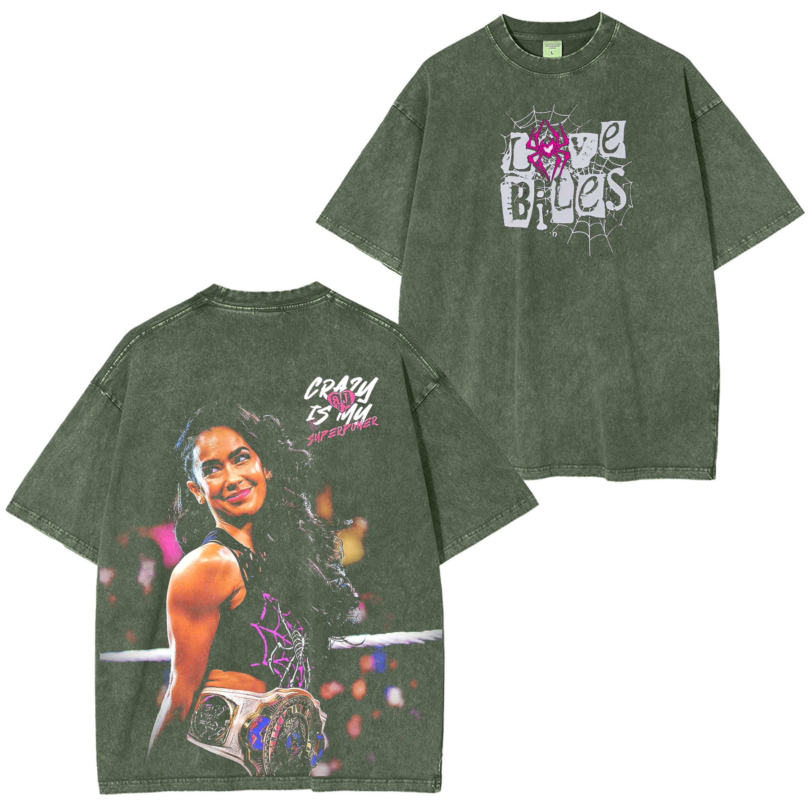AJ Lee  WWE Fans Washed T-shirt/Crewneck/Hoodie