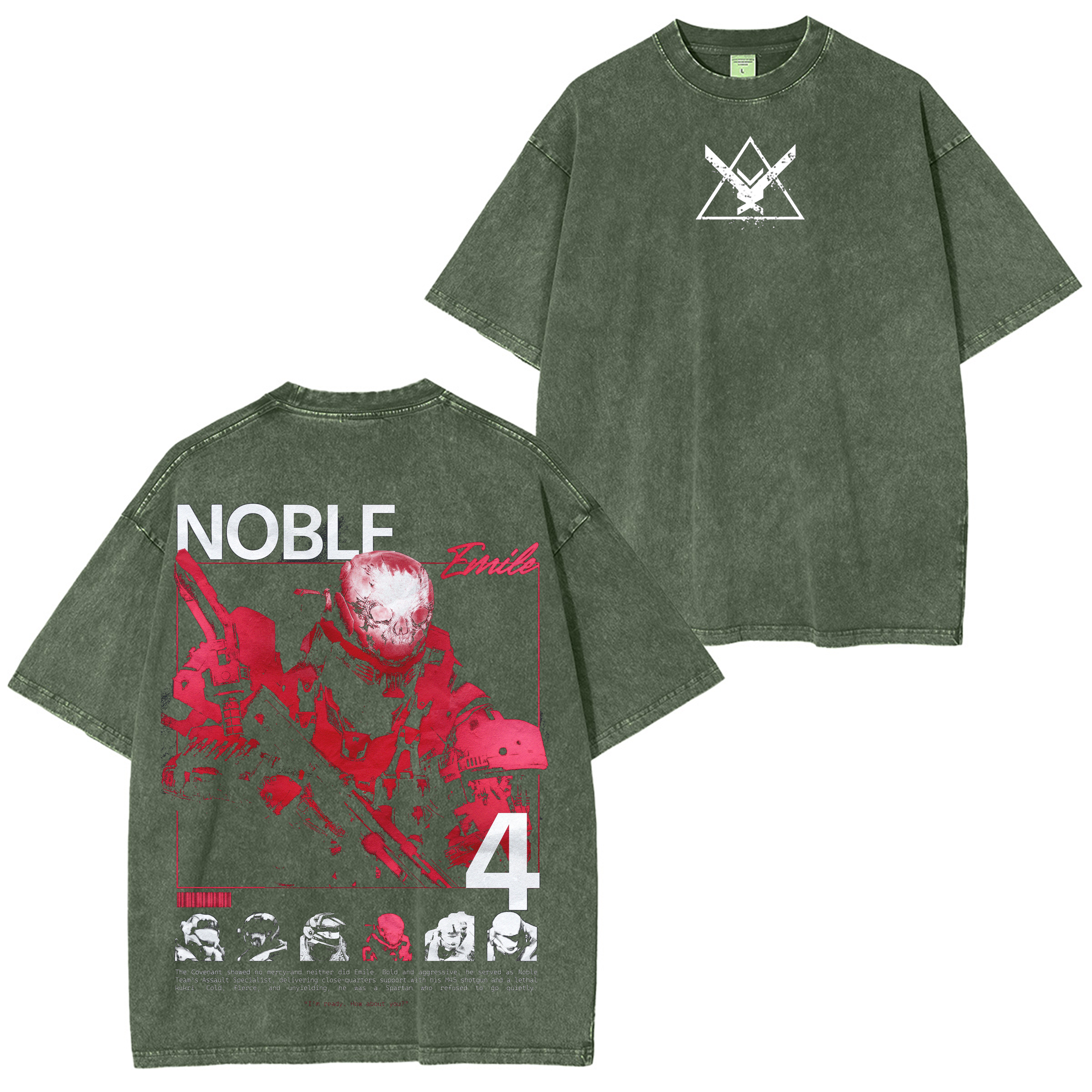 Halo master chief Noble 4 Emile - A239 Washed T-shirt/Crewneck/Hoodie