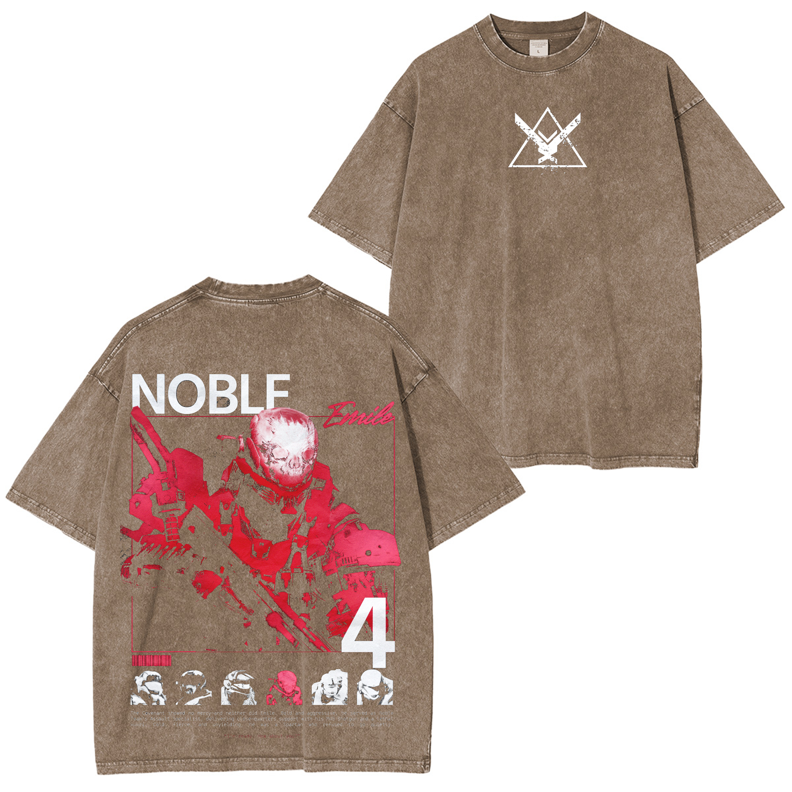 Halo master chief Noble 4 Emile - A239 Washed T-shirt/Crewneck/Hoodie