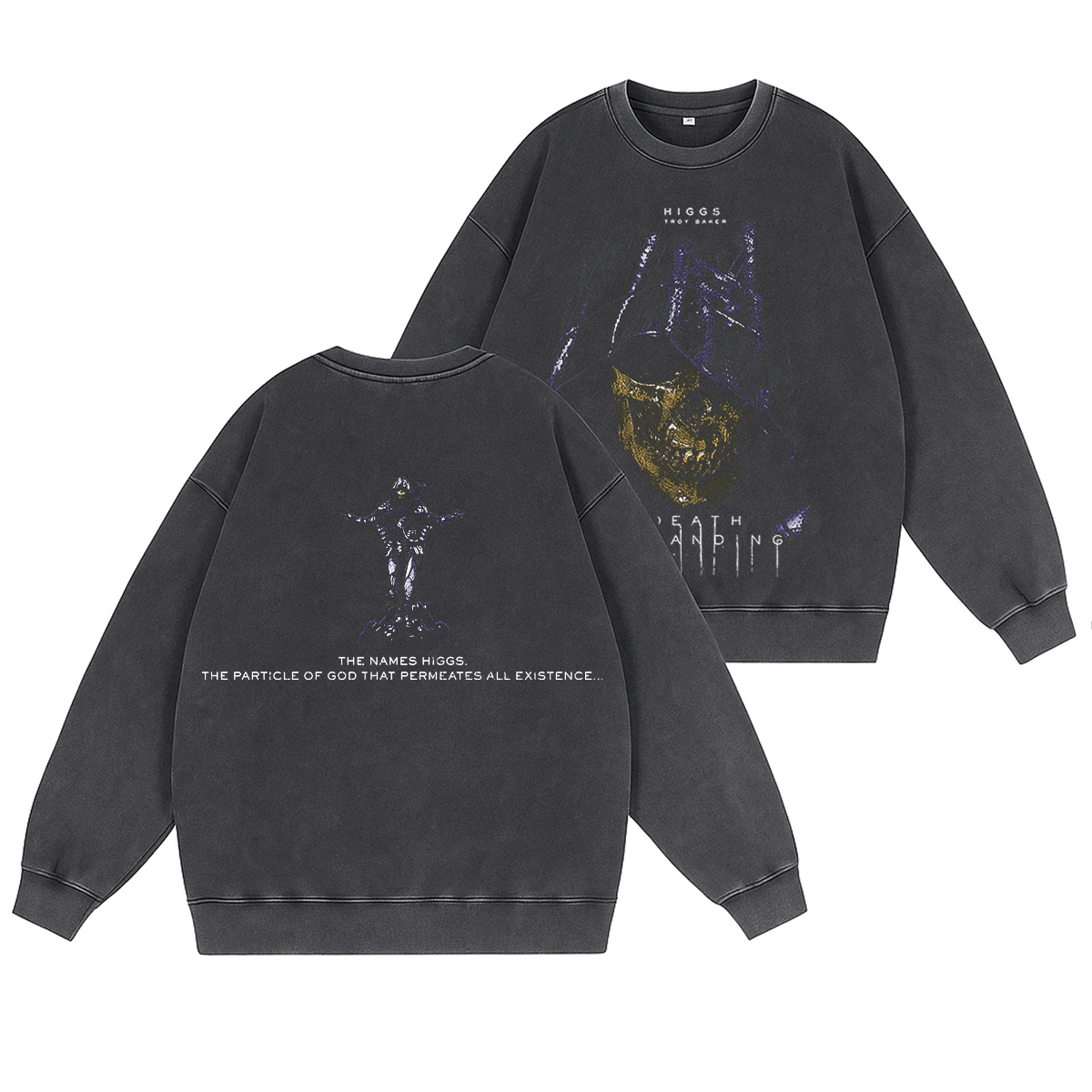 Death Stranding - Higgs Unisex Washed Crewneck Sweatshirt