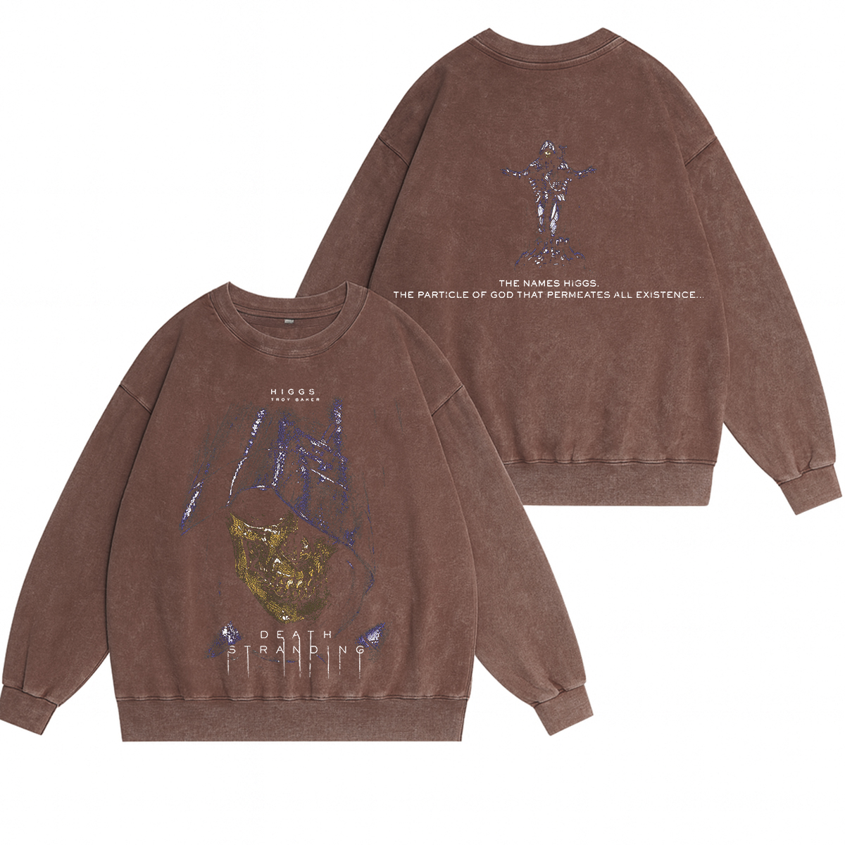 Death Stranding - Higgs Unisex Washed Crewneck Sweatshirt