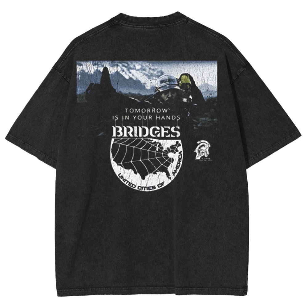 Death Stranding Bridges Washed Unisex T-Shirt