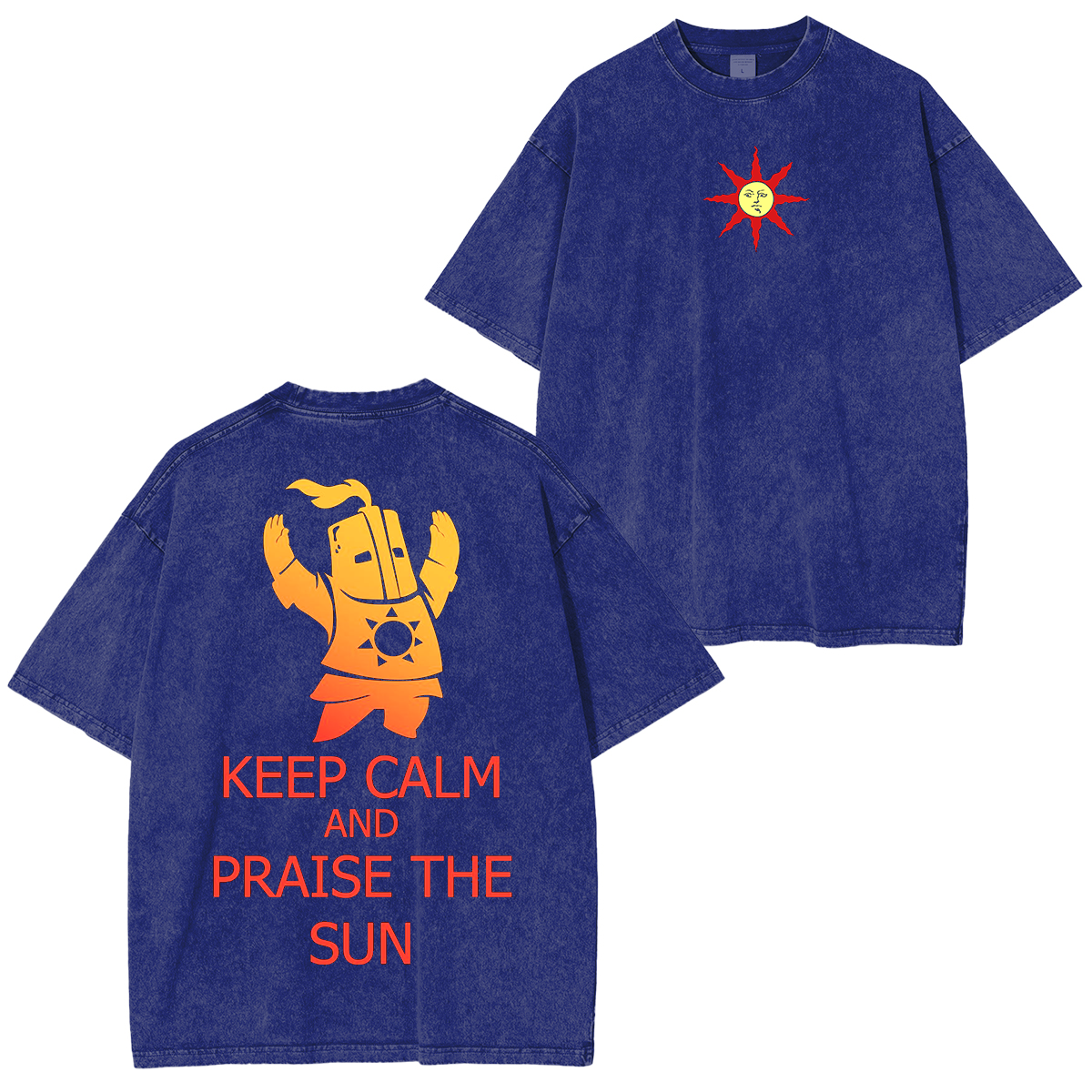 Solaire and Praise the Sun Unisex Washed T-Shirt