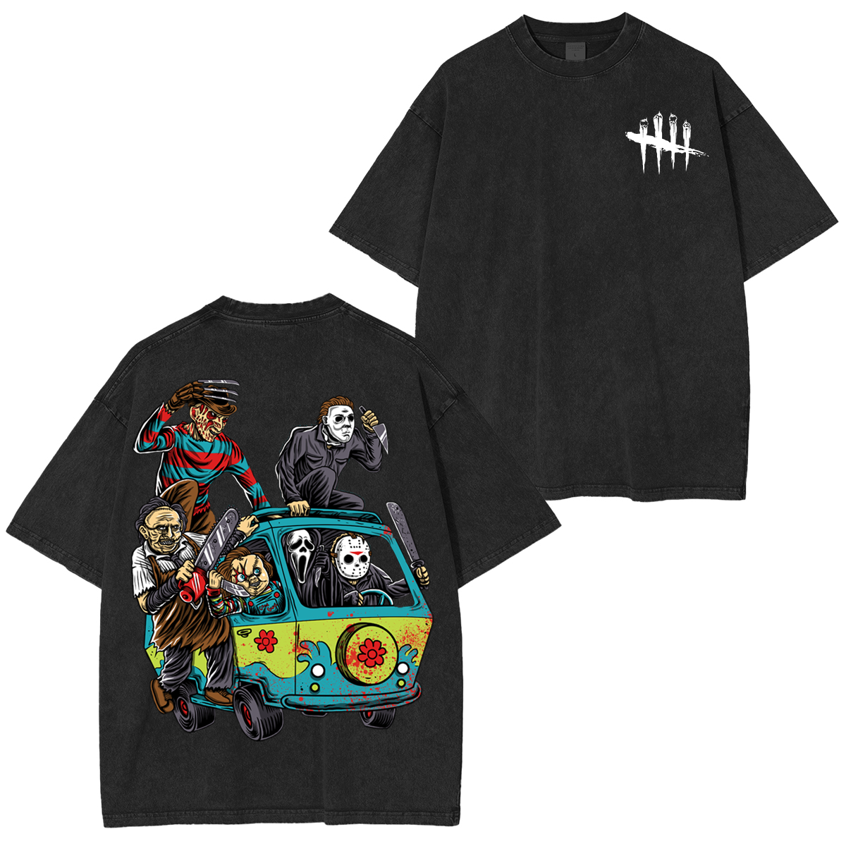 Horror Movie,Halloween Unisex Washed T-Shirt