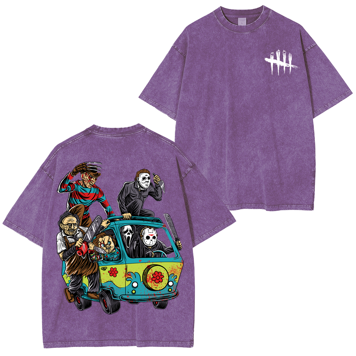 Horror Movie,Halloween Unisex Washed T-Shirt