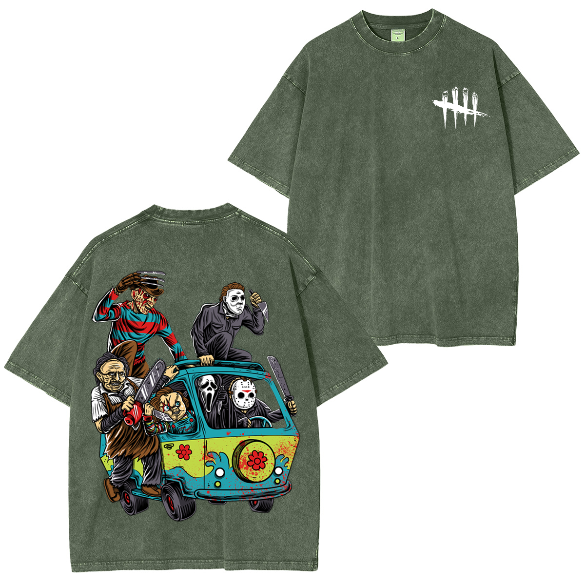 Horror Movie,Halloween Unisex Washed T-Shirt