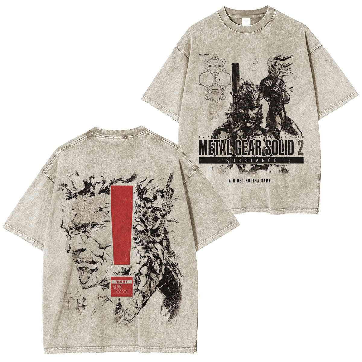 Metal Gear Solid 2 Unisex Washed T-Shirt