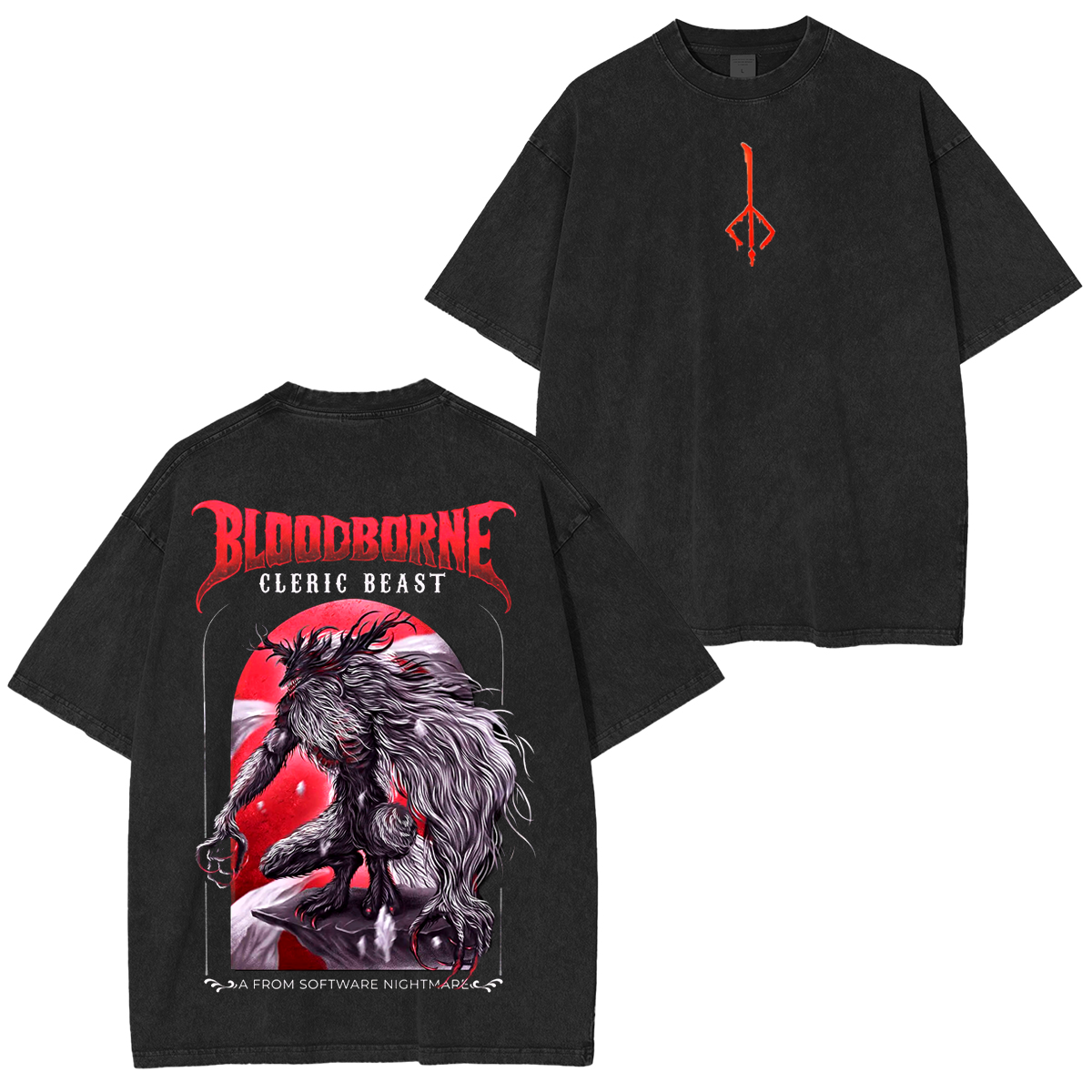 Bloodborne Cleric Beast Unisex Washed T-Shirt