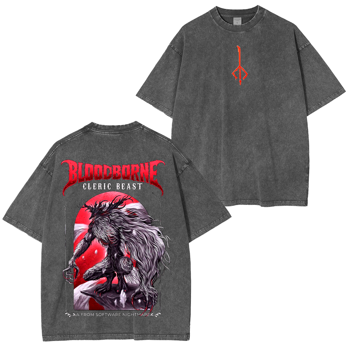 Bloodborne Cleric Beast Unisex Washed T-Shirt