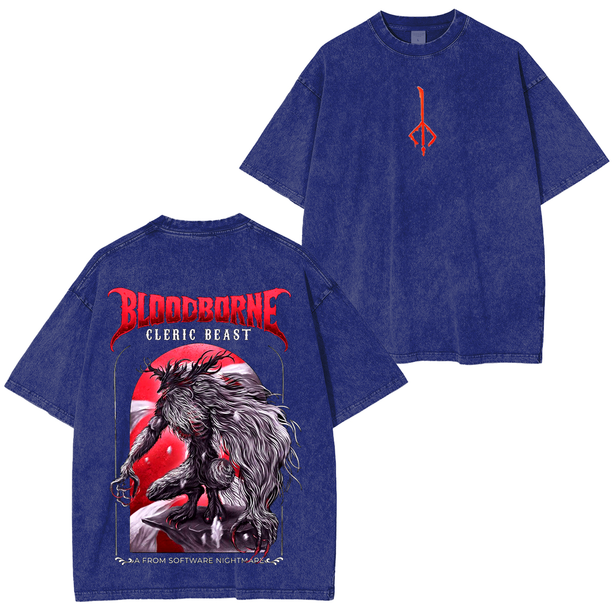 Bloodborne Cleric Beast Unisex Washed T-Shirt