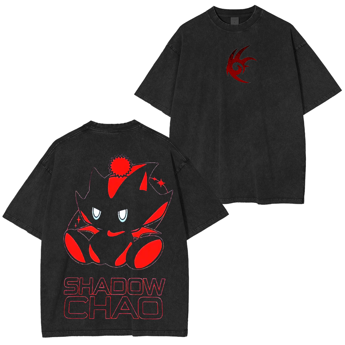 Chaos Vibes Shadow Style Unisex Washed T-Shirt