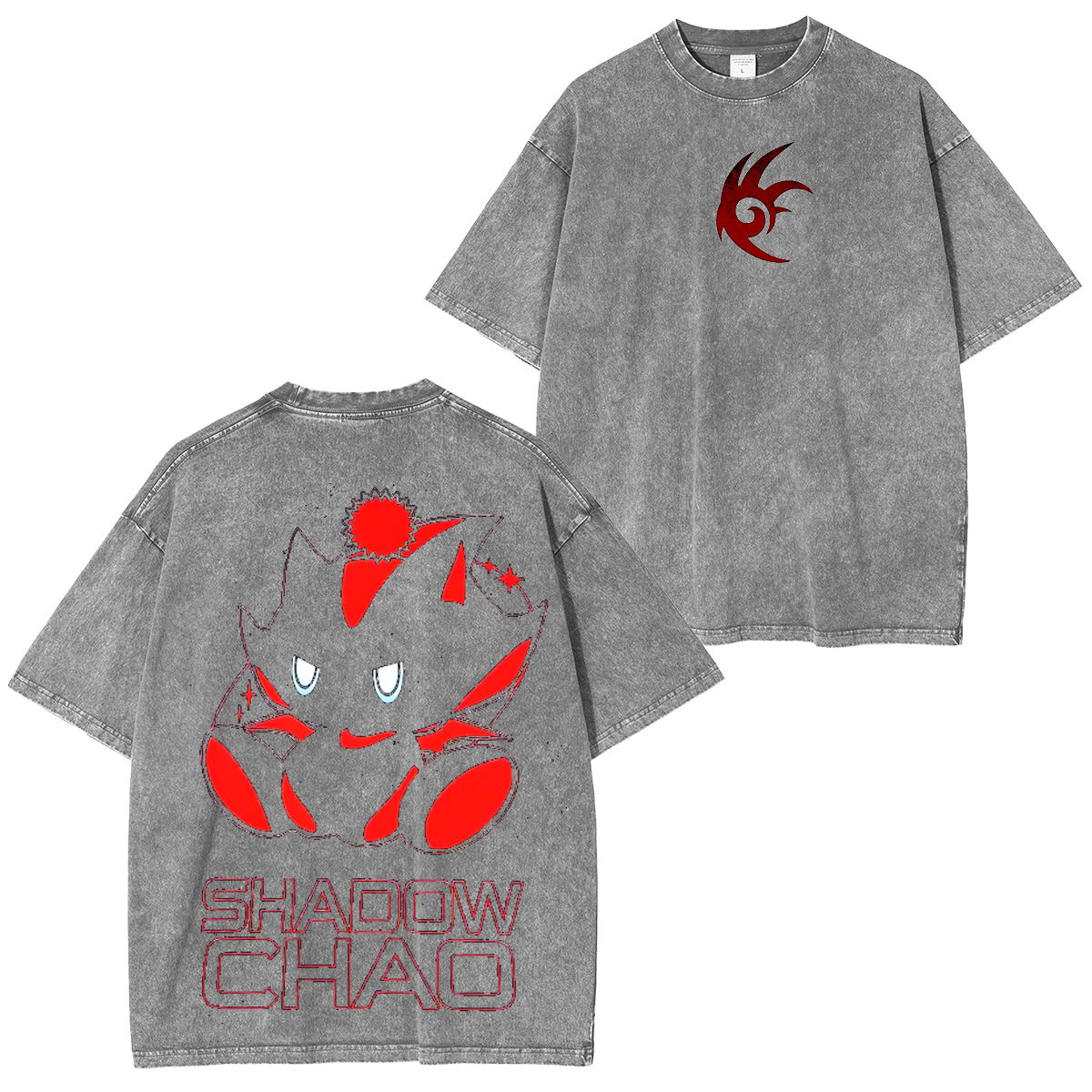 Chaos Vibes Shadow Style Unisex Washed T-Shirt