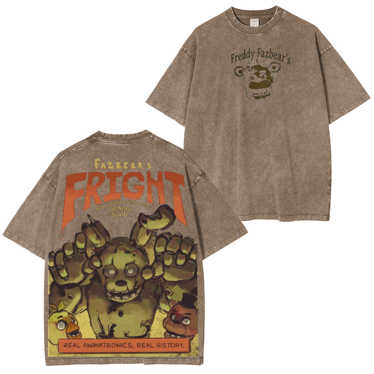 Derpy Tiger Drip Unisex Washed T-Shirt