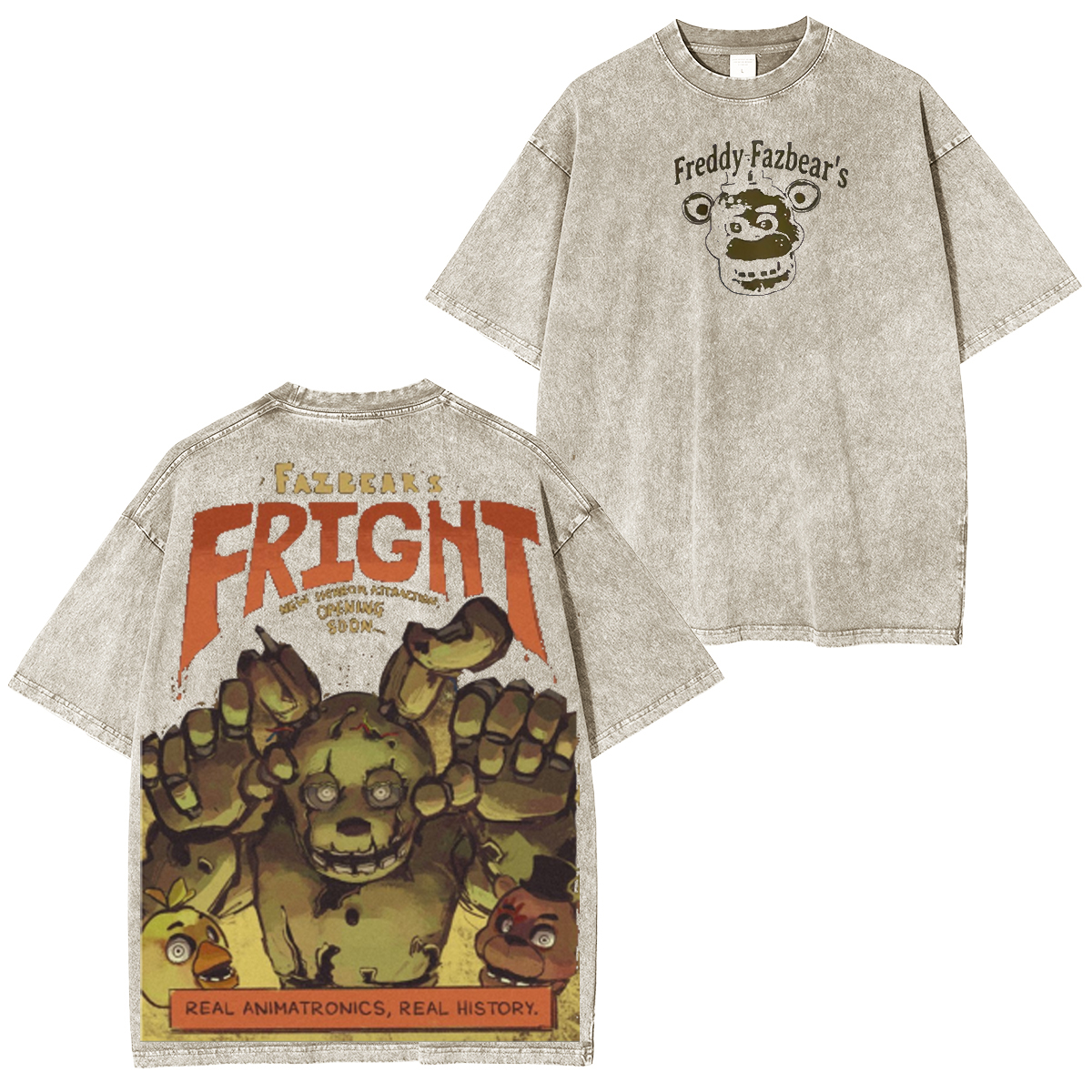 Derpy Tiger Drip Unisex Washed T-Shirt