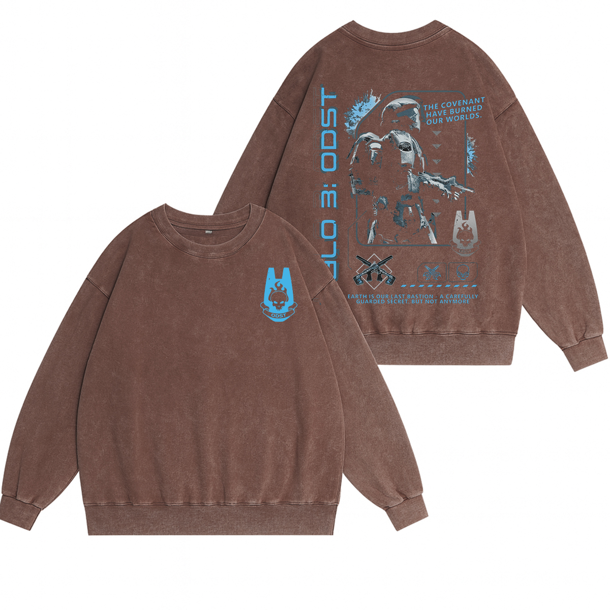 The Rockie Halo 3: ODST game 2 Unisex Washed Crewneck Sweatshirt
