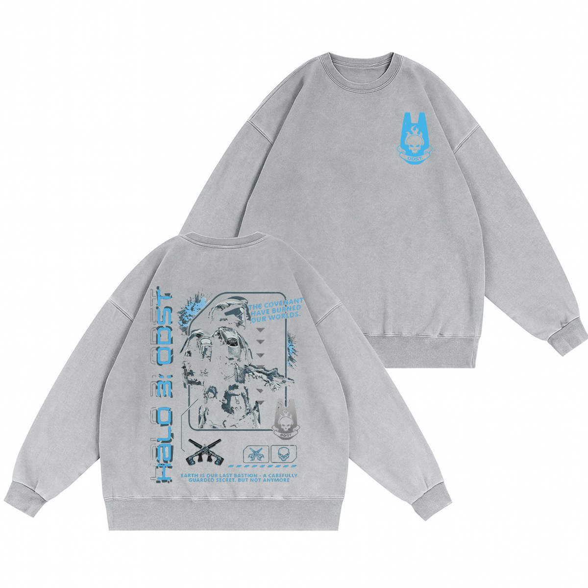 The Rockie Halo 3: ODST game 2 Unisex Washed Crewneck Sweatshirt